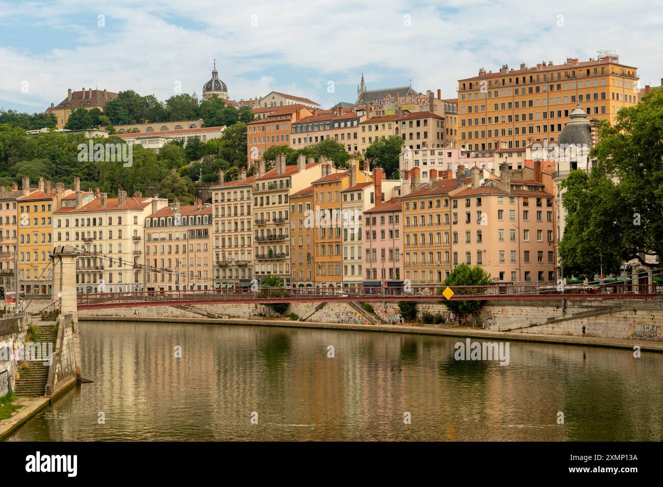 Fluss Saone, Lyon, Rhone, Frankreich Stockfoto