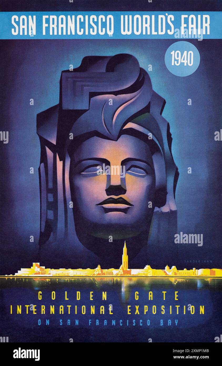 San Francisco World's Fair. 1940 von Kees van der Laan (1903–1983). Poster veröffentlicht 1940 in den USA. Stockfoto