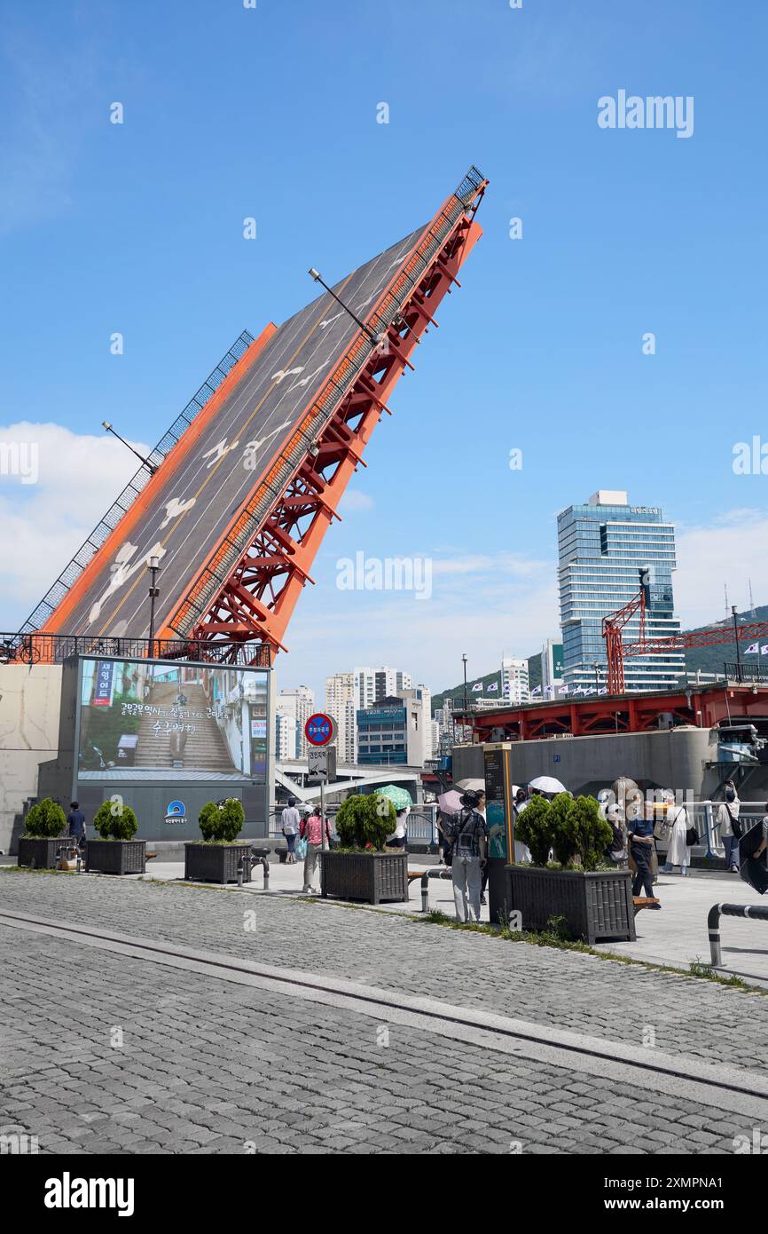 Klappbrücke in Busan Stockfoto