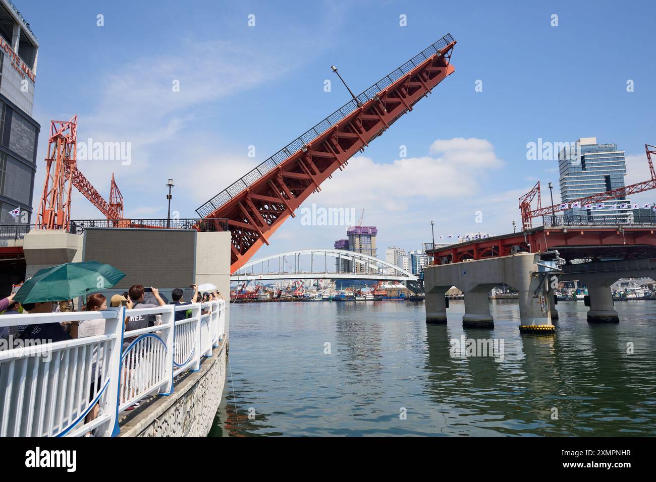 Klappbrücke in Busan Stockfoto
