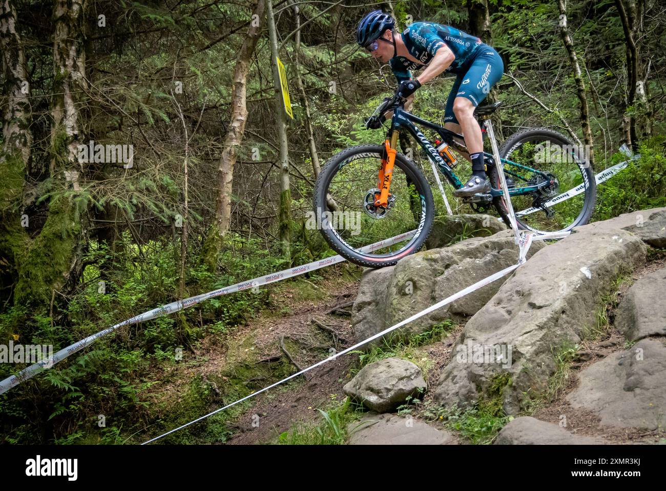 MTB Cross-Country National Championships, Dalby Forest, North Yorkshire Juli 2024. Stockfoto