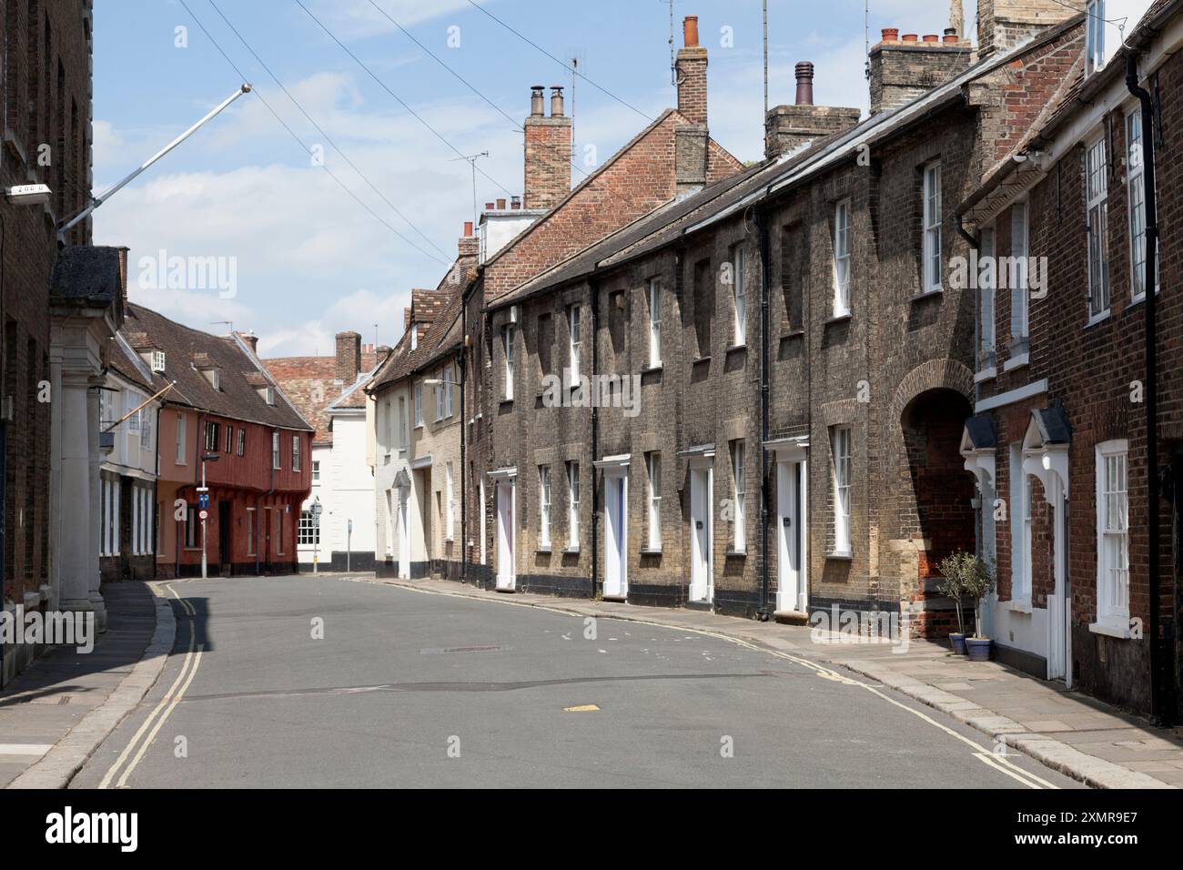Häuser in Nelson Street, King's Lynn, Norfolk Stockfoto