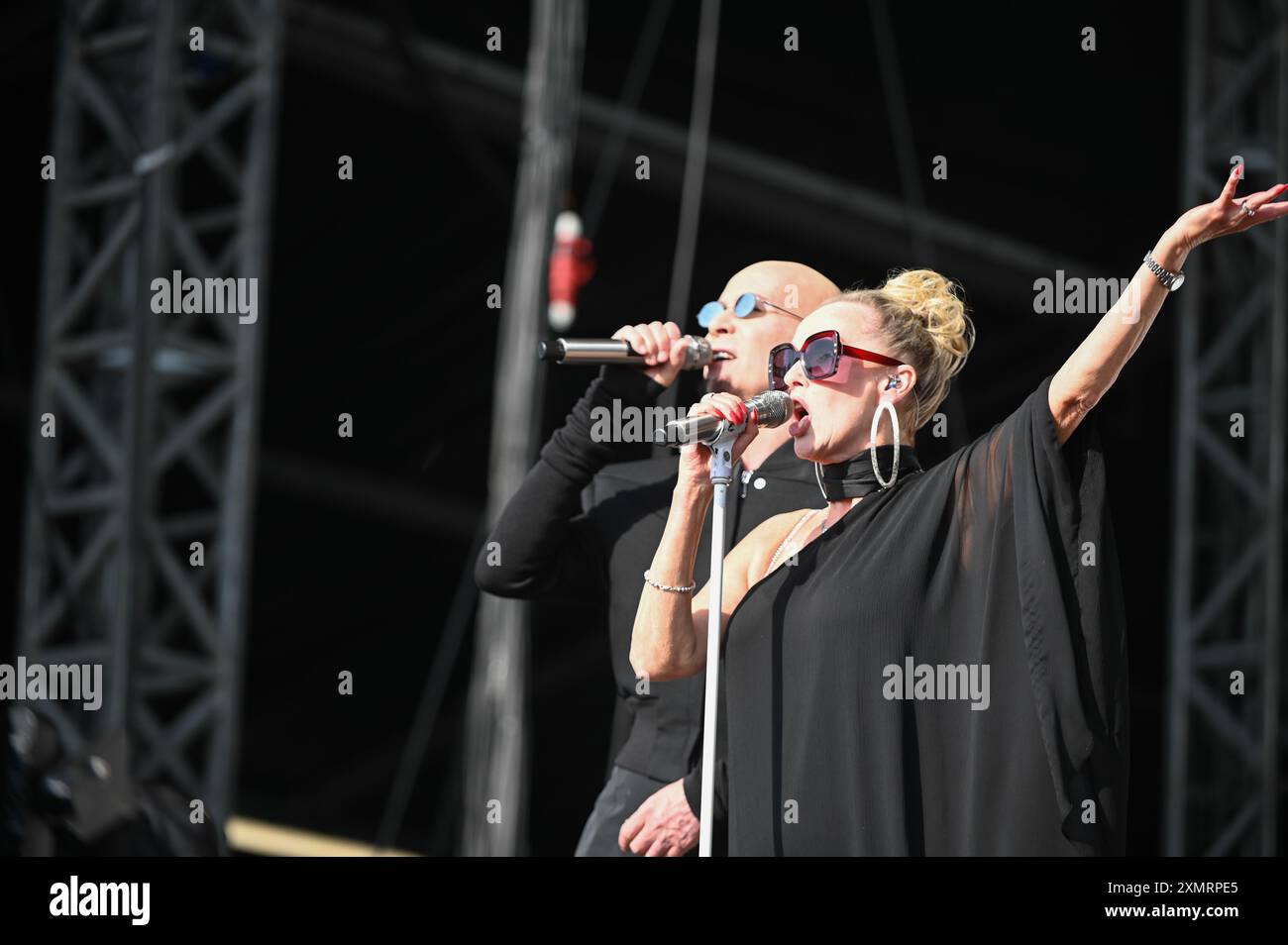 Human League tritt beim Tramlines Festival 2024 in Sheffield auf Stockfoto