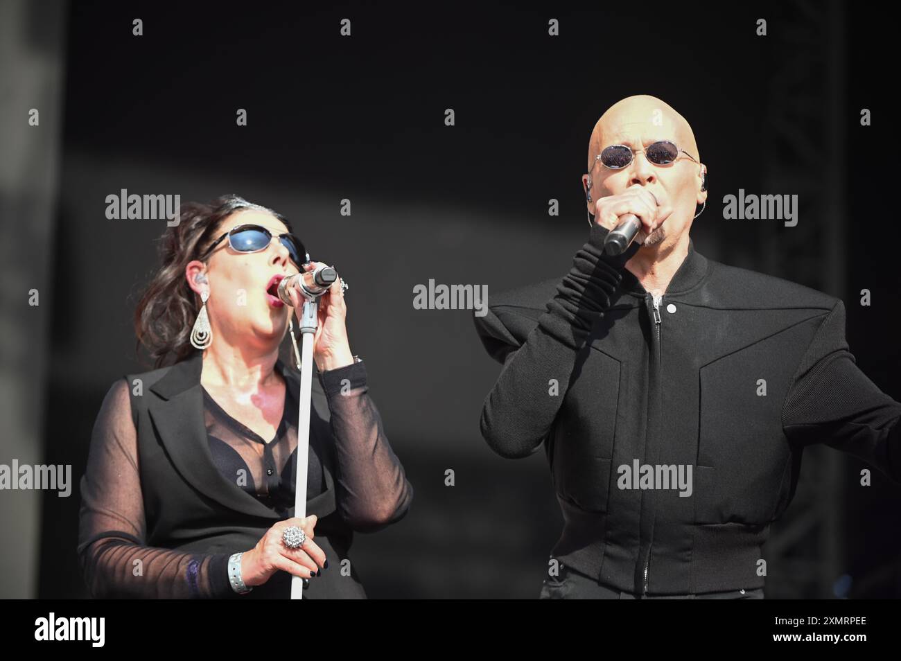 Human League tritt beim Tramlines Festival 2024 in Sheffield auf Stockfoto