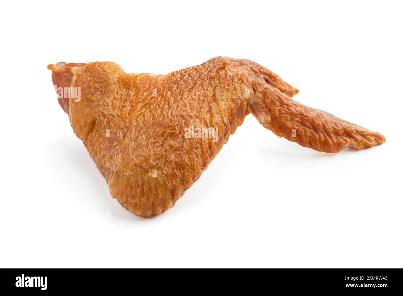 Geräucherter Hühnerflügel isoliert auf weißem Hintergrund Stockfoto Geräucherter Hühnerflügel isoliert auf weißem Hintergrund Stockfoto