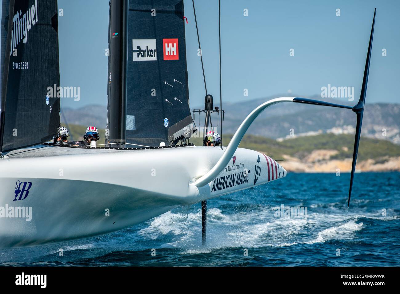 Vilanova i La Geltrú ist Austragungsort der ersten Vorregatta des 37. America's Cup vom 14. Bis 17. September 2023. Katalonien - Spanien. © Stockfoto