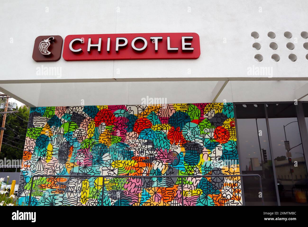 Los Angeles, Kalifornien: Chiptole Mexican Grill Restaurant Stockfoto