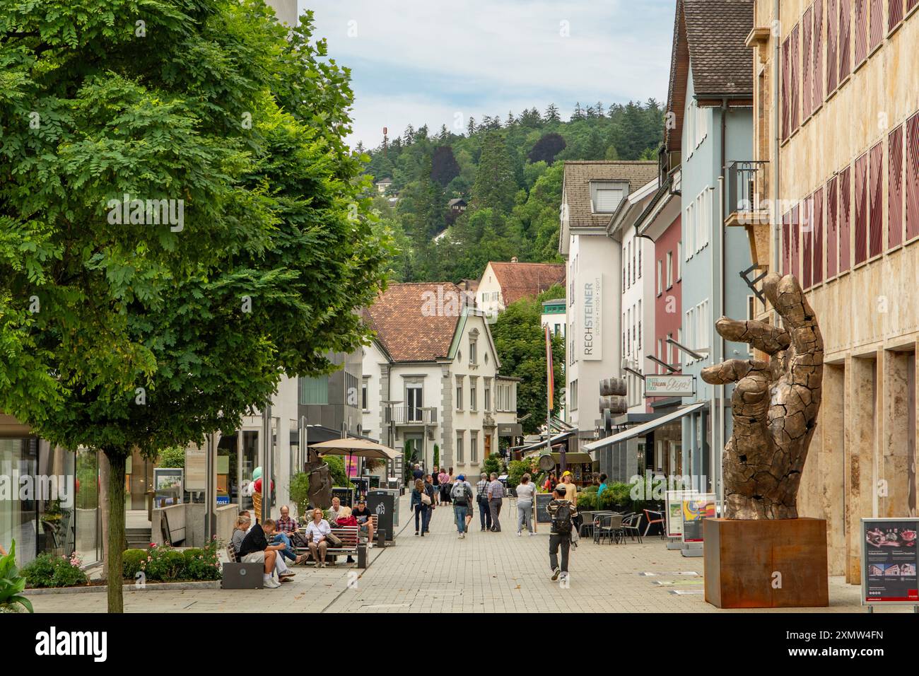 Blick in Staedtle, Vaduz, Liechtenstein Stockfoto