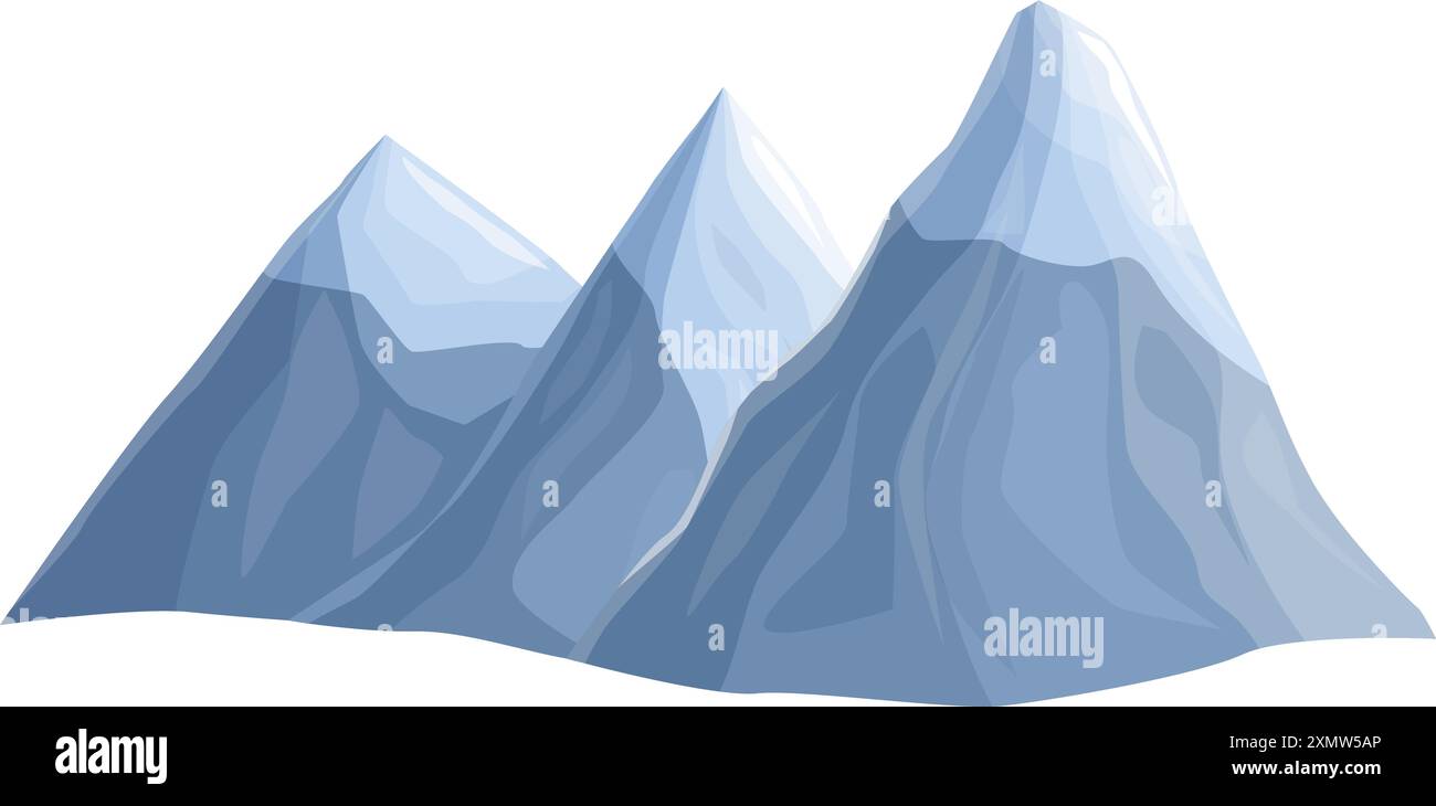 Schneebedeckte Gebirgszüge bilden eine majestätische Landschaft, die ein Gefühl von Ehrfurcht und Abenteuer weckt Stock Vektor