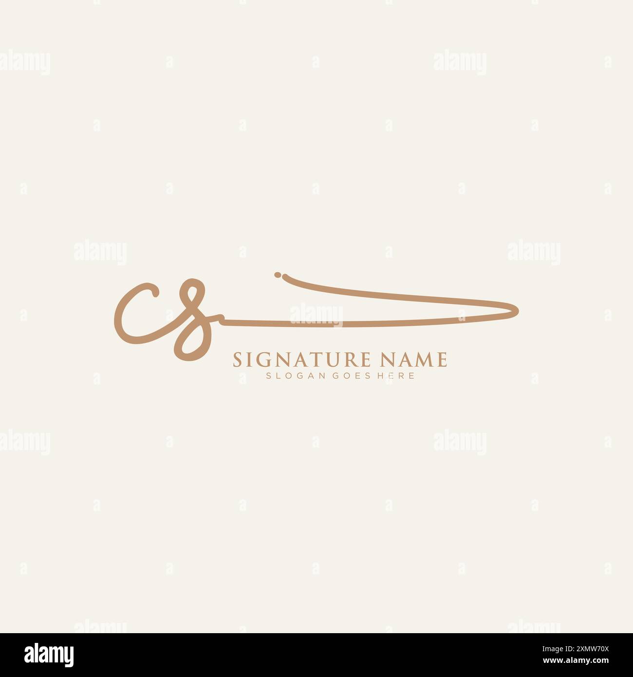 CS-Signatur-Logo-Vorlage Stock Vektor
