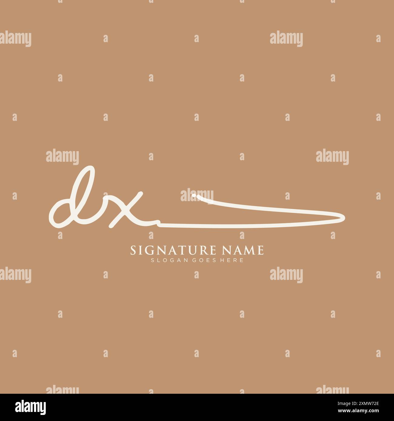 DX-Signatur-Logo-Vorlage Stock Vektor