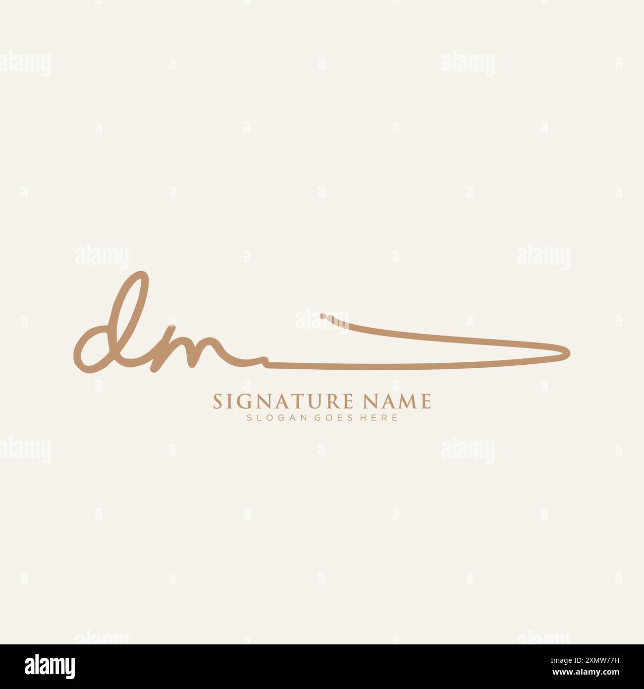 DM-Signatur-Logo-Vorlage Stock Vektor
