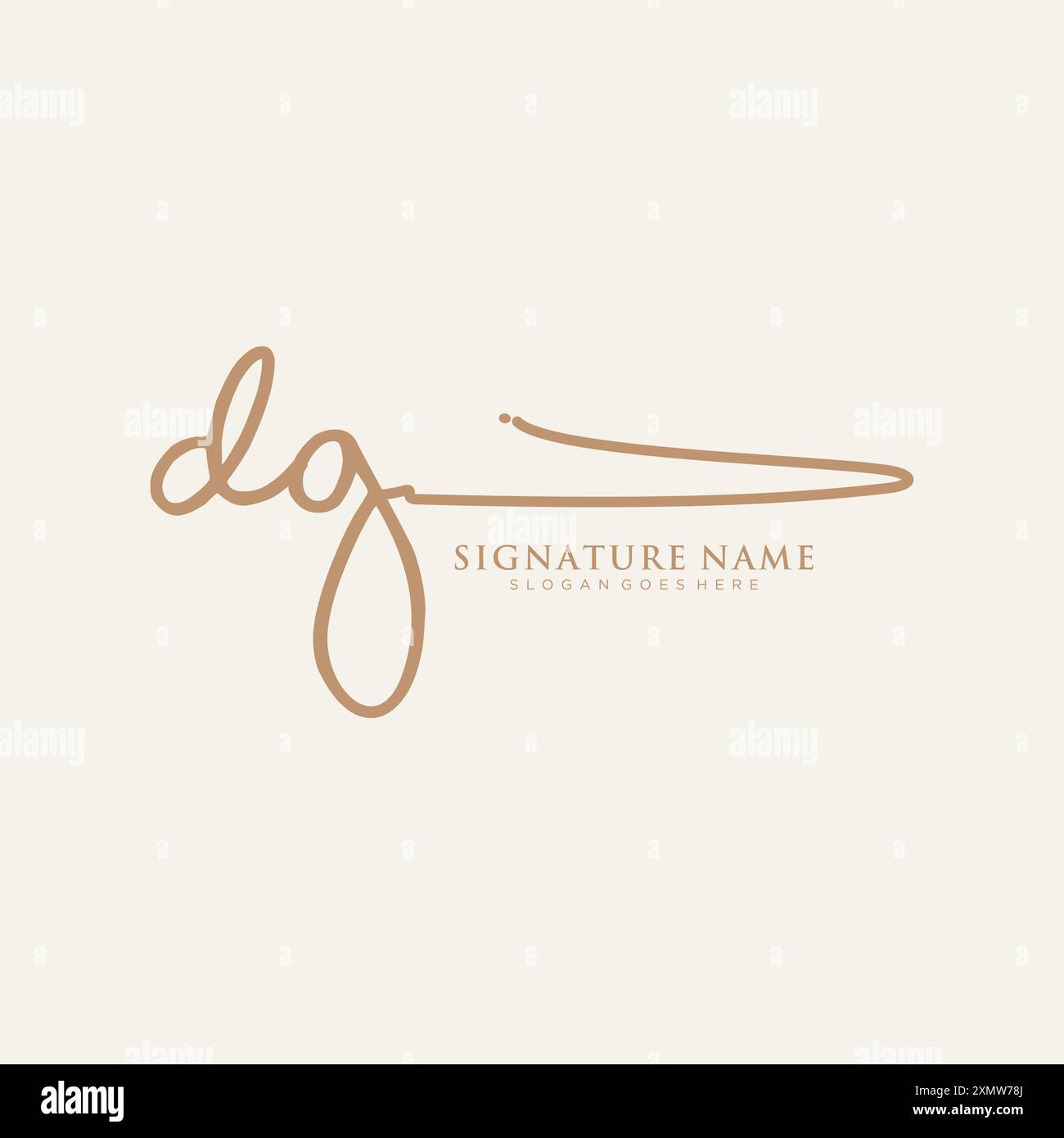 DG-Signatur-Logo-Vorlage Stock Vektor