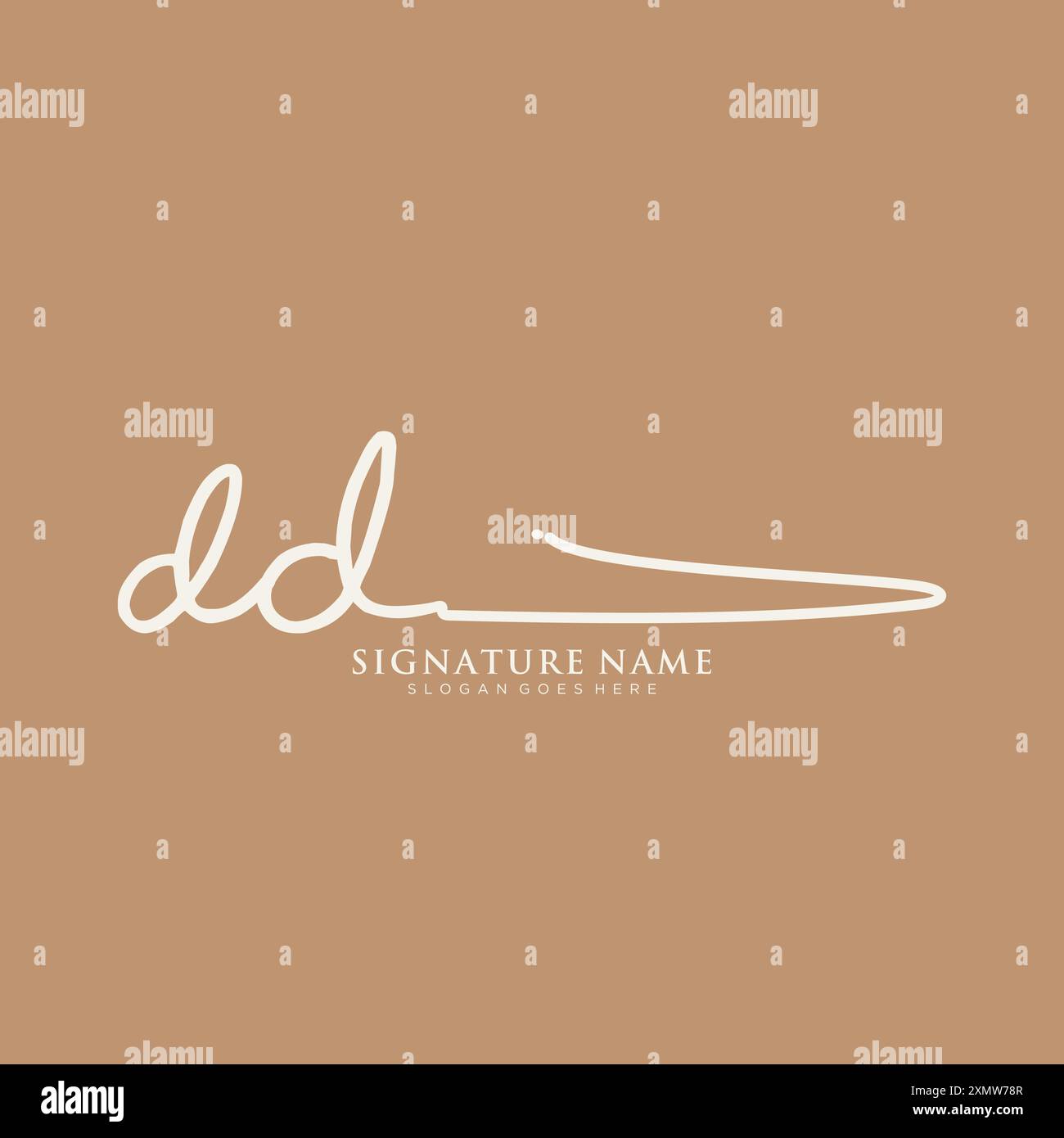 DD-Signatur-Logo-Vorlage Stock Vektor