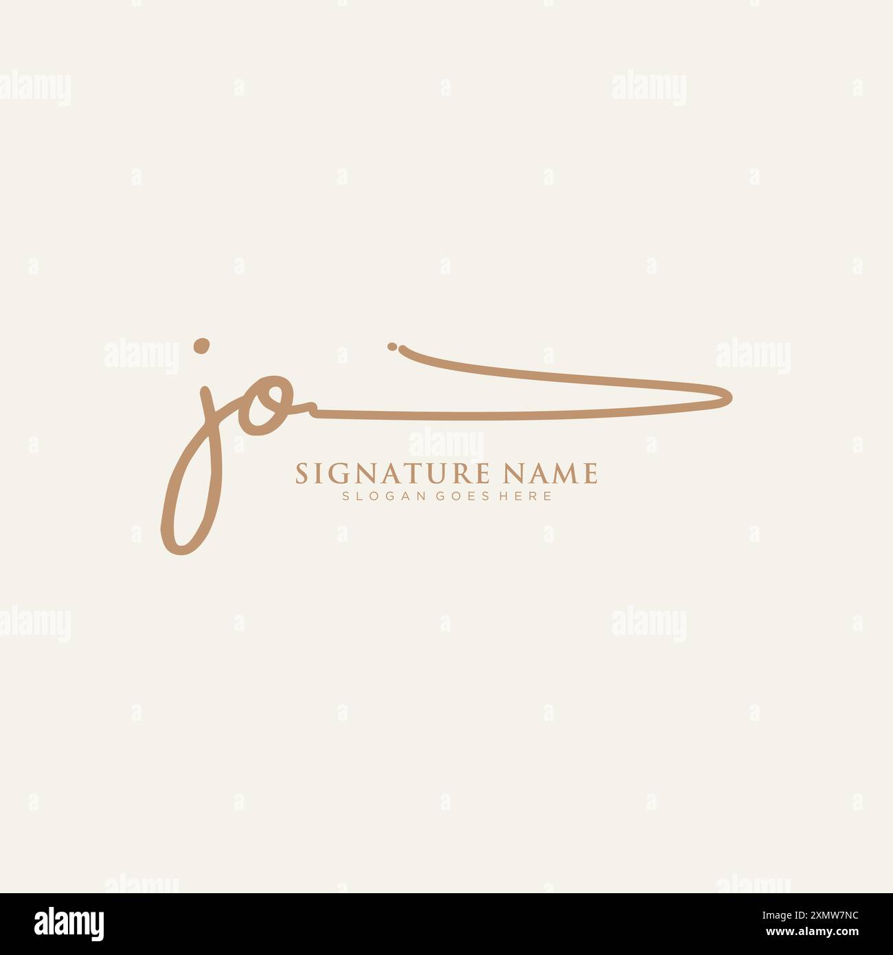JO-Signatur-Logo-Vorlage Stock Vektor