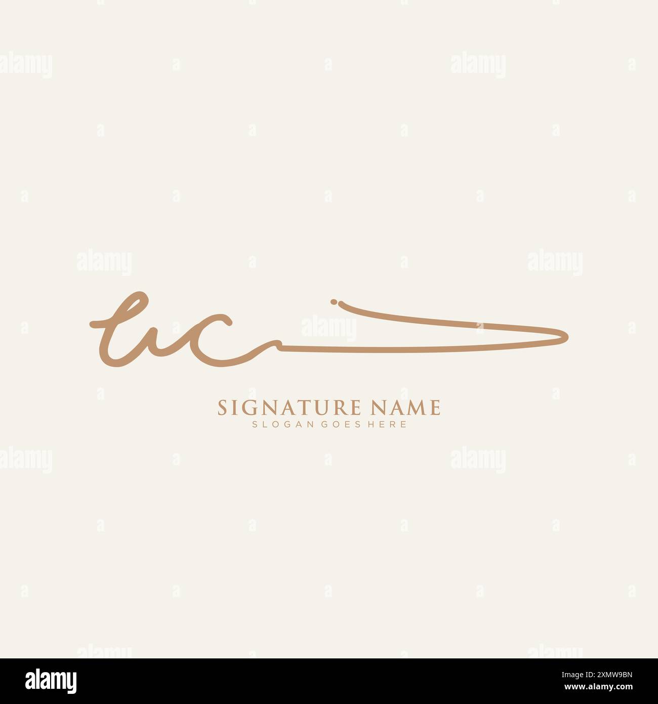 UC-Signatur-Logo-Vorlage Stock Vektor