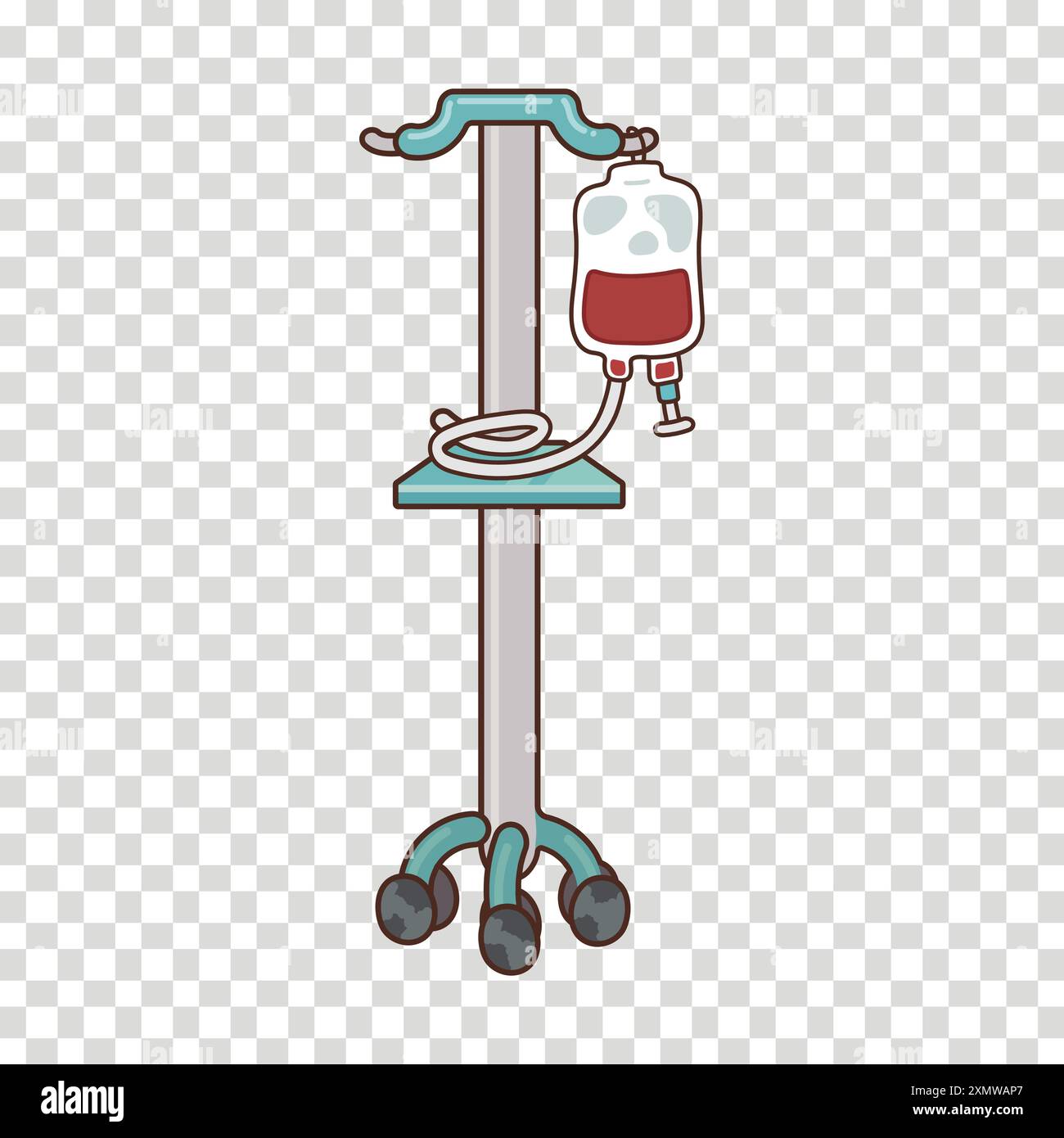 Niedliche Illustration eines Infusionsständers Stock Vektor
