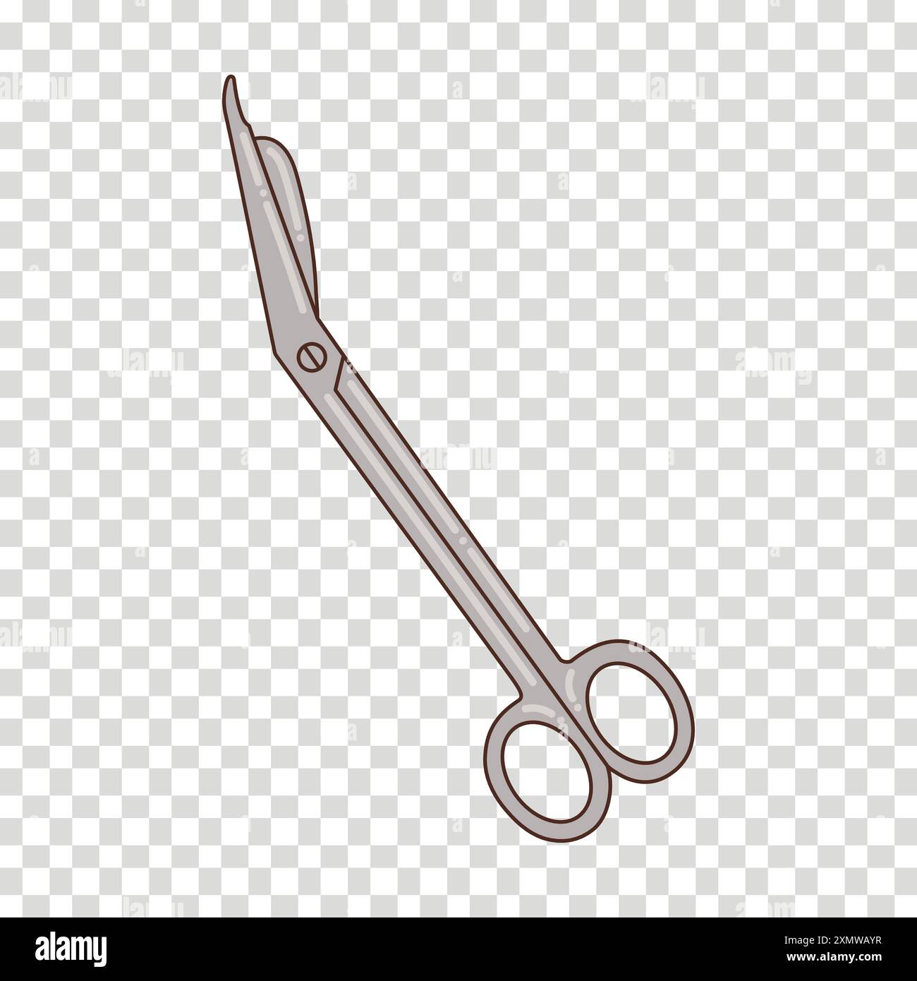 Medizinische Edelstahlschere Stock Vektor