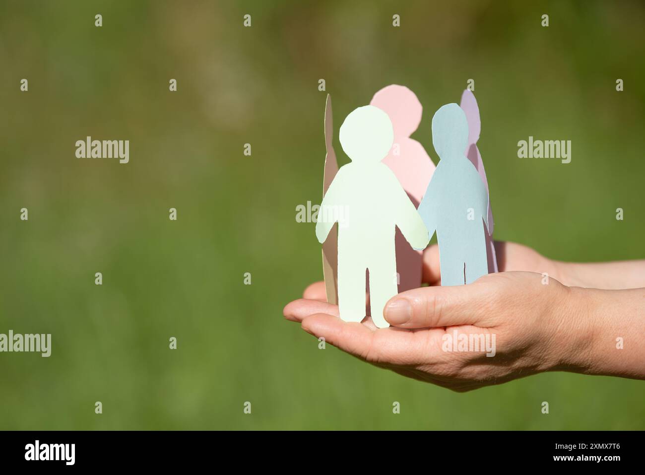 Rechte der Kinder, Gleichheit, Vielfalt, Gerechtigkeit und Hoffnung, gegenseitige Achtung, Toleranz und menschliche Beziehungen Stockfoto