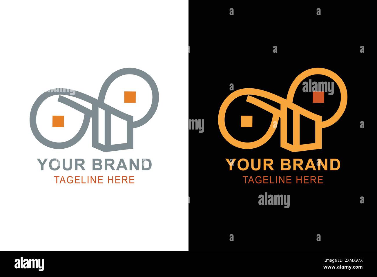 Infinity-Logo. Abstraktes Infinity-Design-Logo. Creative Logo Professional. Einfaches Design bearbeitbar Stock Vektor