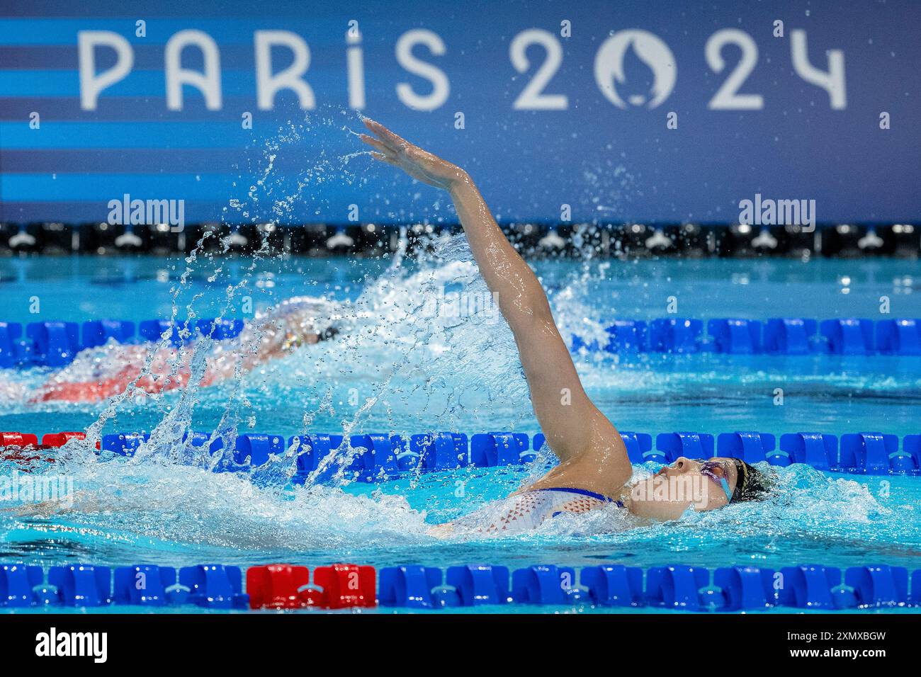 Paris, Ile de France, Frankreich. Juli 2024. 29. Juli 2024: MIO NARITA aus Japan tritt bei den Olympischen Sommerspielen 2024 in Paris im 400-m-Einzelmedley der Frauen an. (Kreditbild: © Mark Edward Harris/ZUMA Press Wire) NUR REDAKTIONELLE VERWENDUNG! Nicht für kommerzielle ZWECKE! Stockfoto
