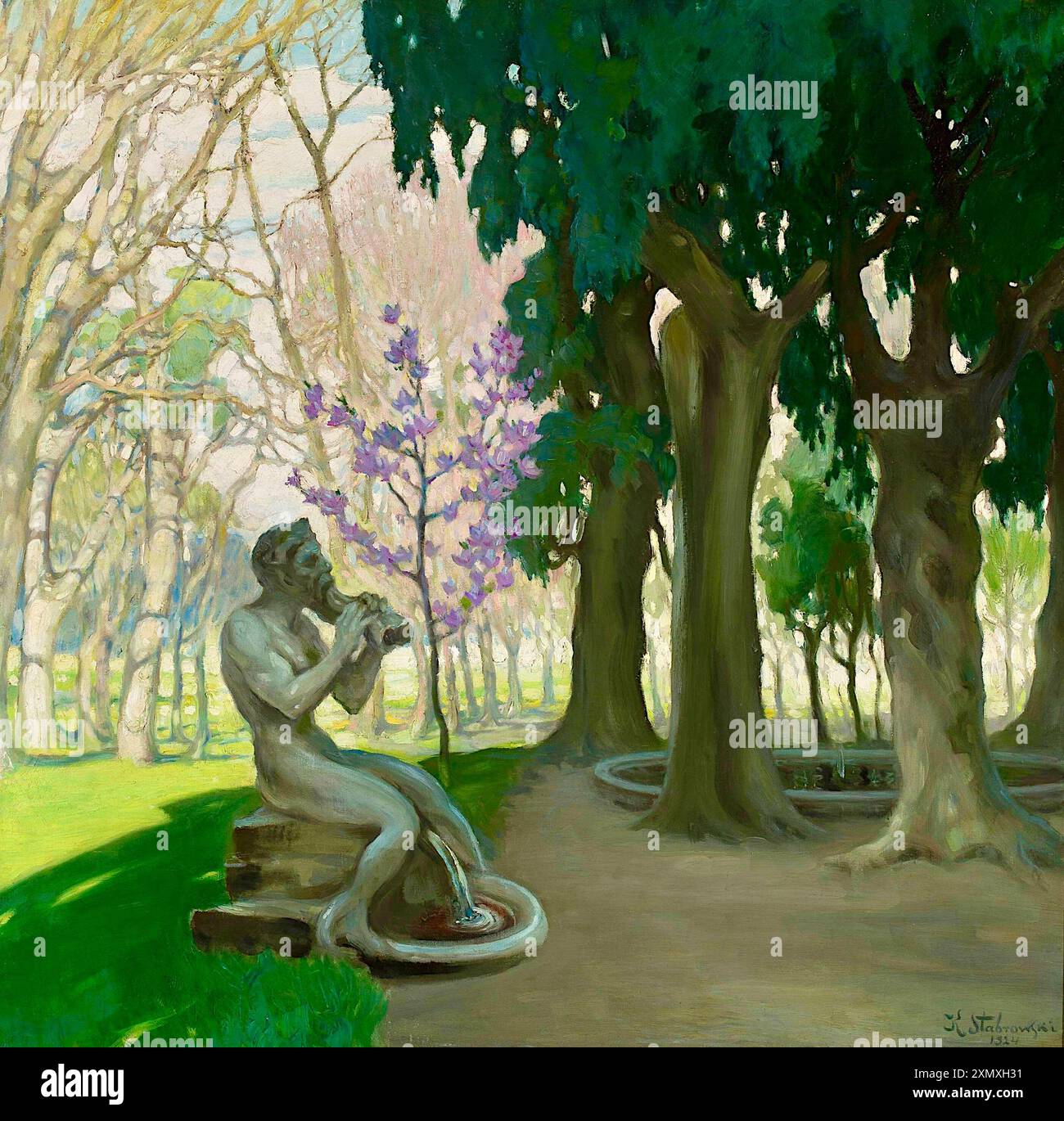Kazimierz Stabrowski - Faun - Villa Borghese - 1924 Stockfoto