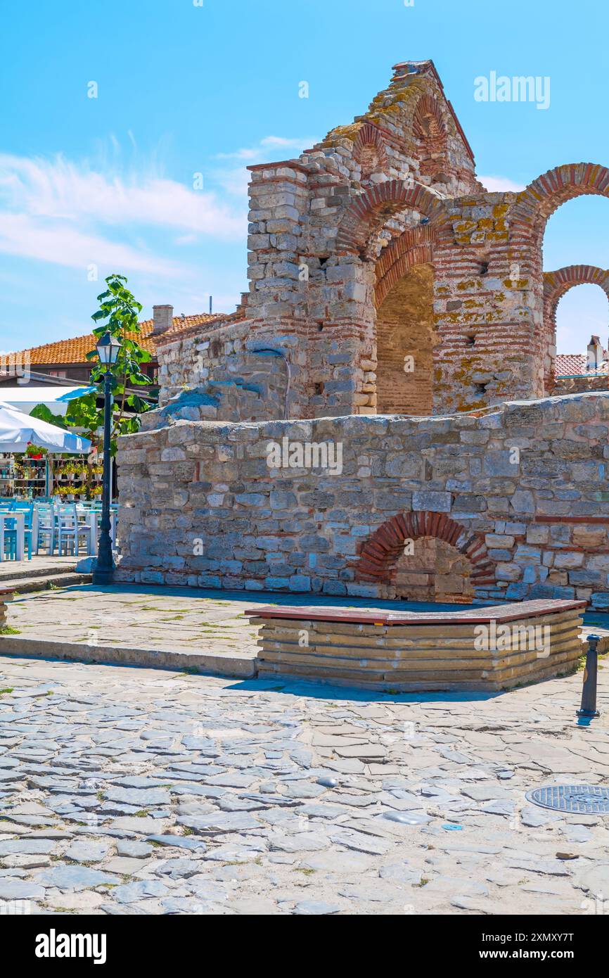 Ruinen der Kirche der Heiligen Sophia in Nessebar, Bulgarien Stockfoto