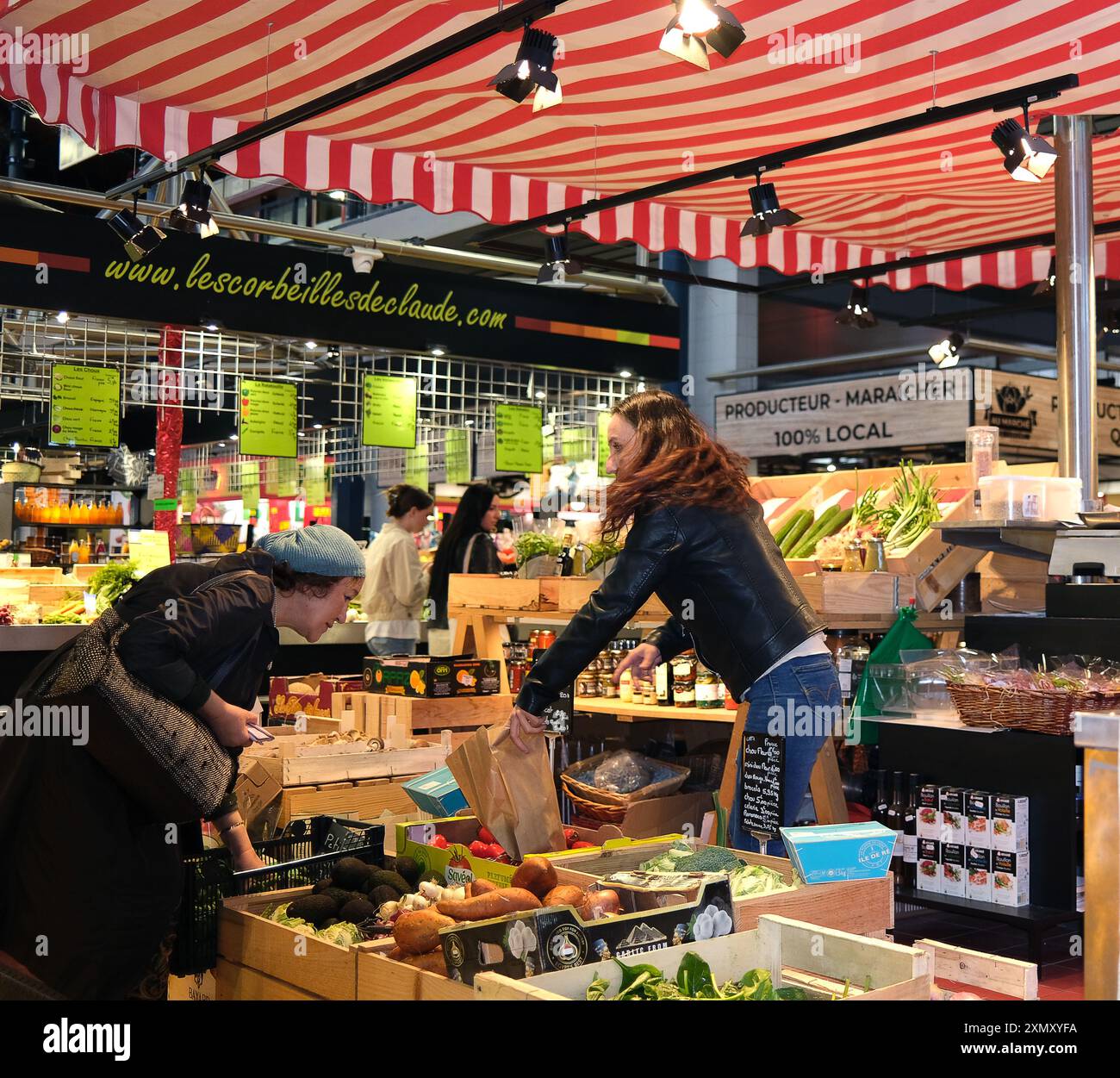 Indoor Market in Troyes in Frankreich Stockfoto