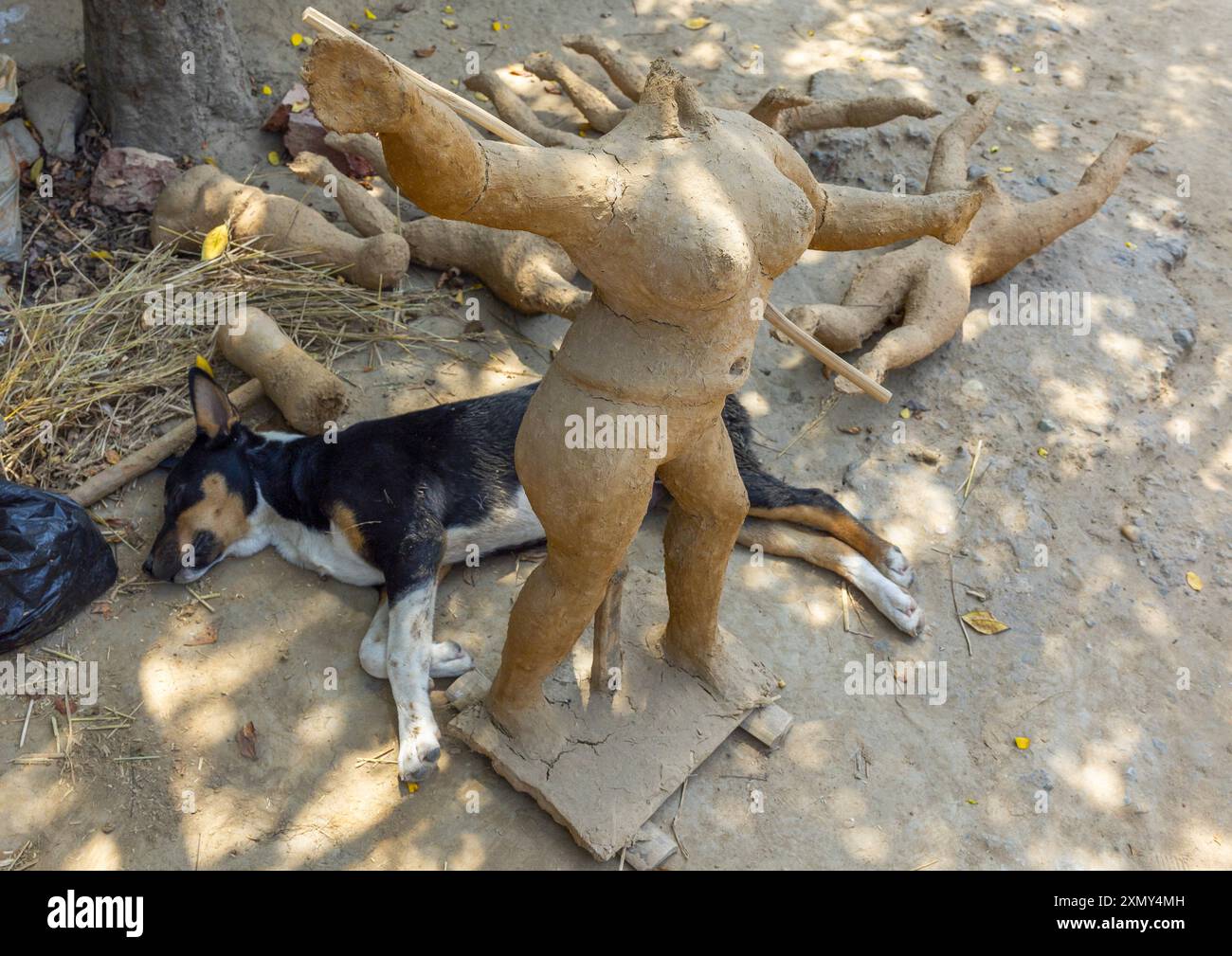 Die Herstellung von Hindustatuen, Rajshahi Division, Naogaon Sadar, Bangladesch Stockfoto