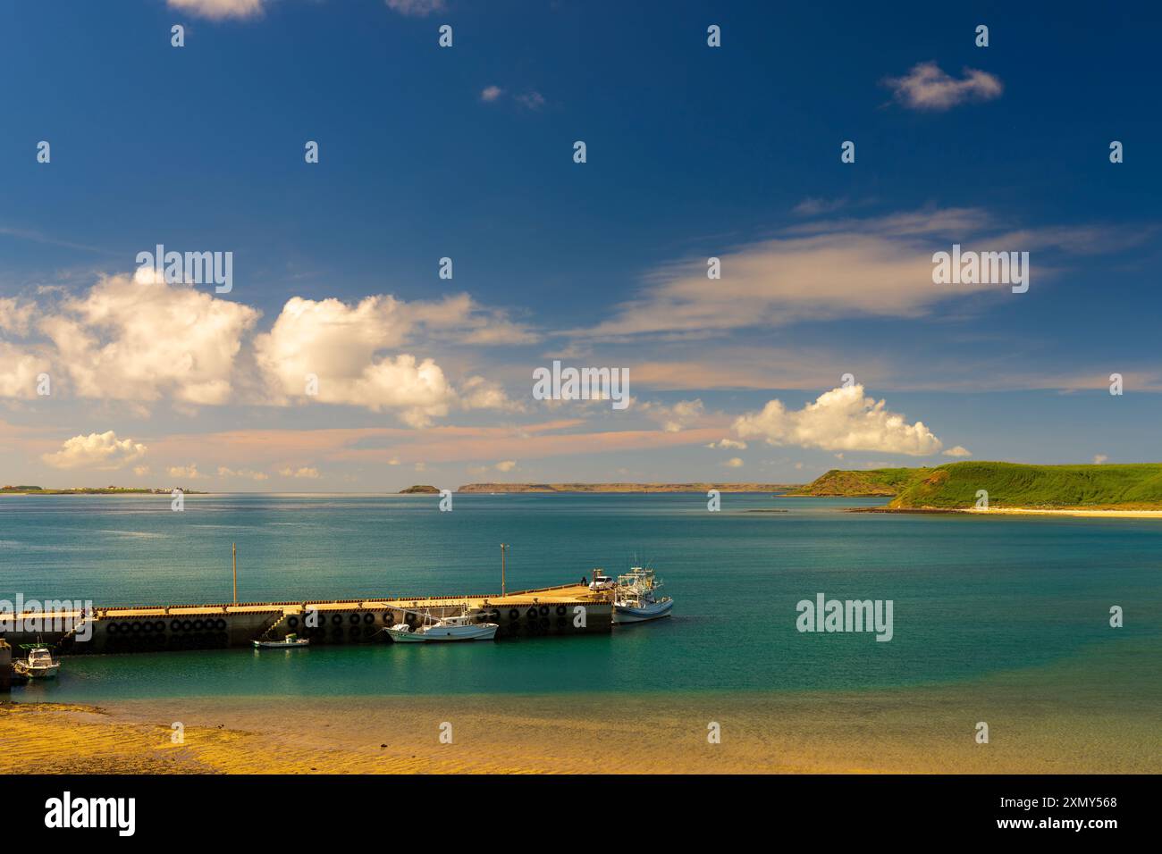 Kleiner Hafen auf der Insel Penghu in der Nähe von Taiwan Stockfoto