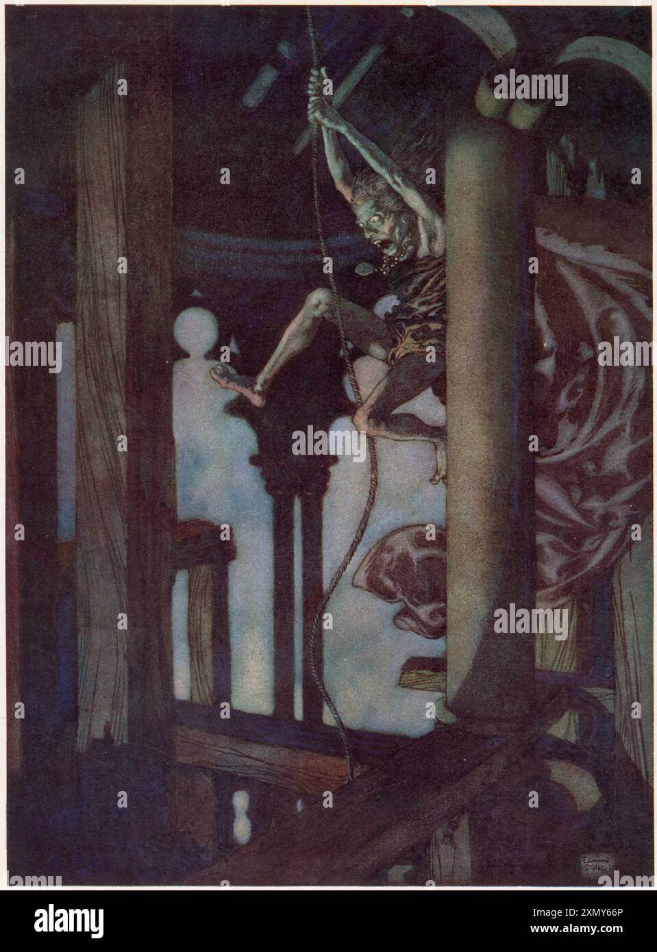 Die Glocken, Edgar Allan Poe, Dulac Illustration Stockfoto