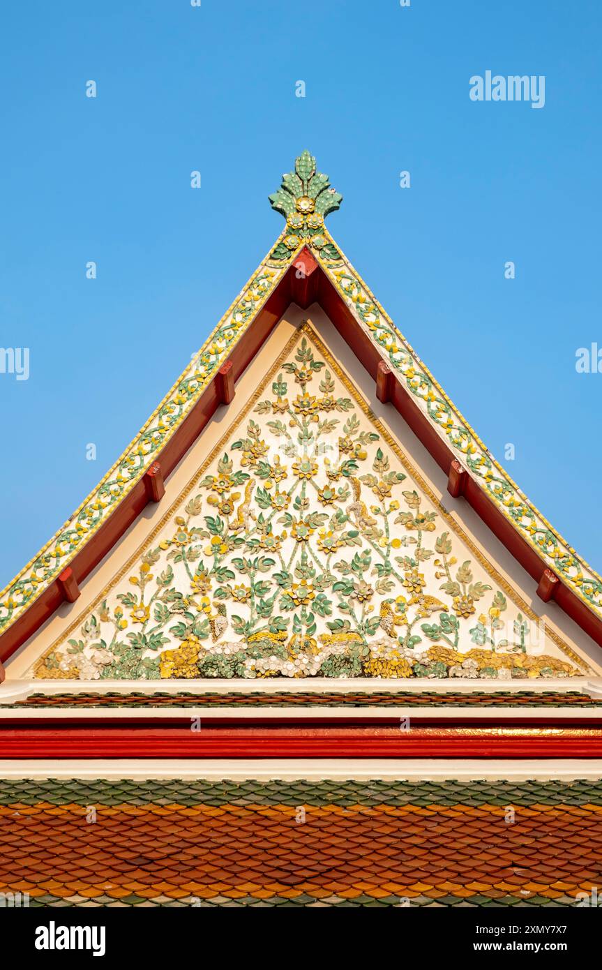 Architektonische Details - Dach, Wat Pho Complex, Bangkok, Thailand Stockfoto