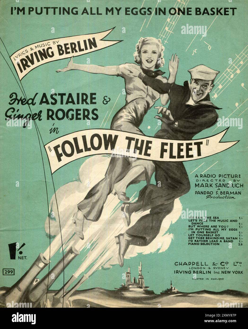 Notencover - Follow the Fleet Stockfoto