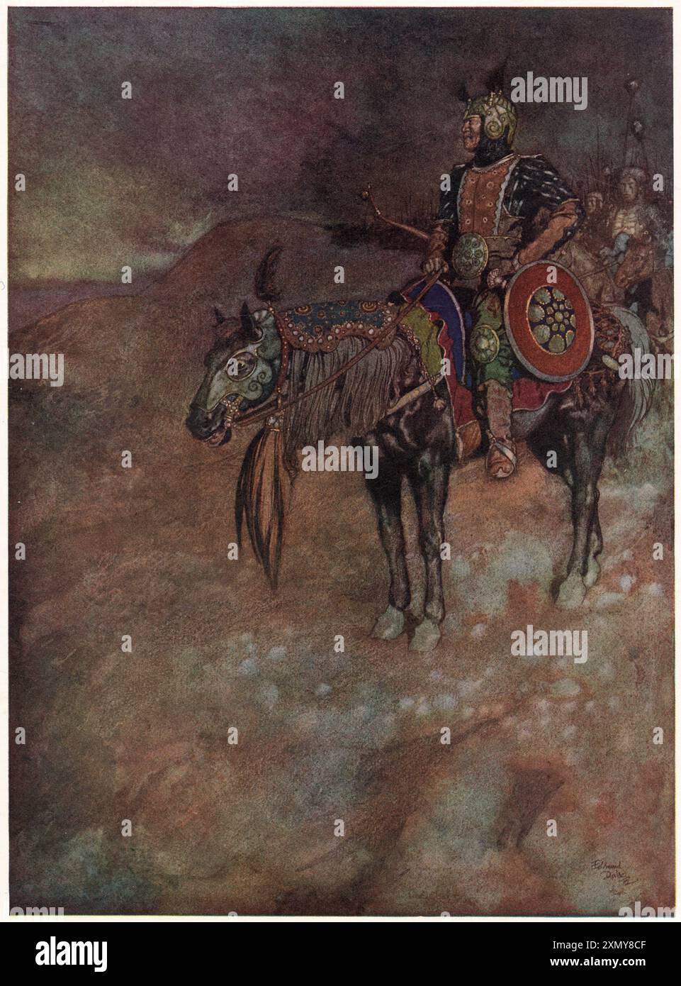 Tamerlane von Edgar Allan Poe, Dulac Illustration Stockfoto