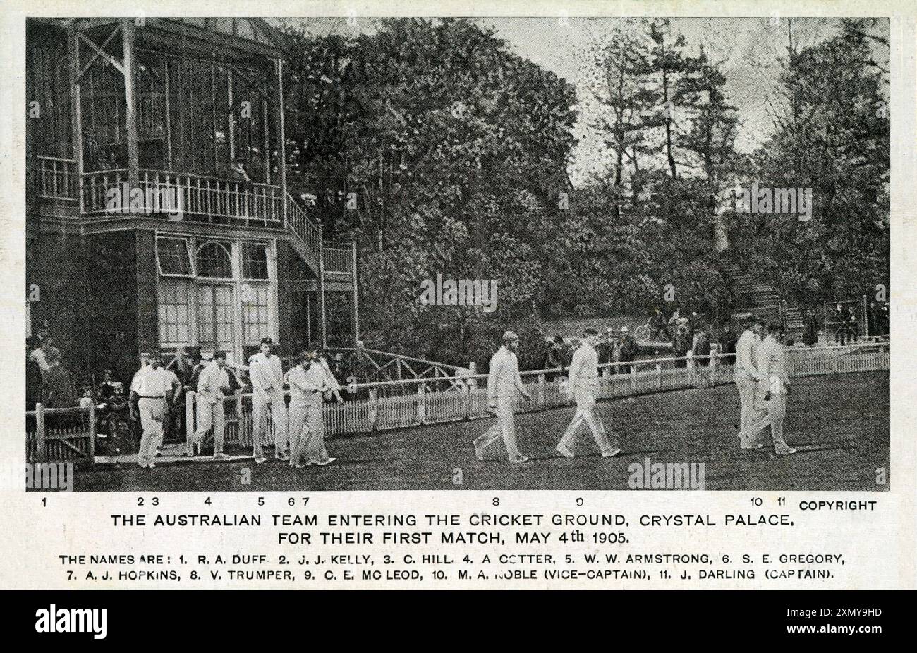 Das erste Spiel der Australian Tour of England 1905 Stockfoto