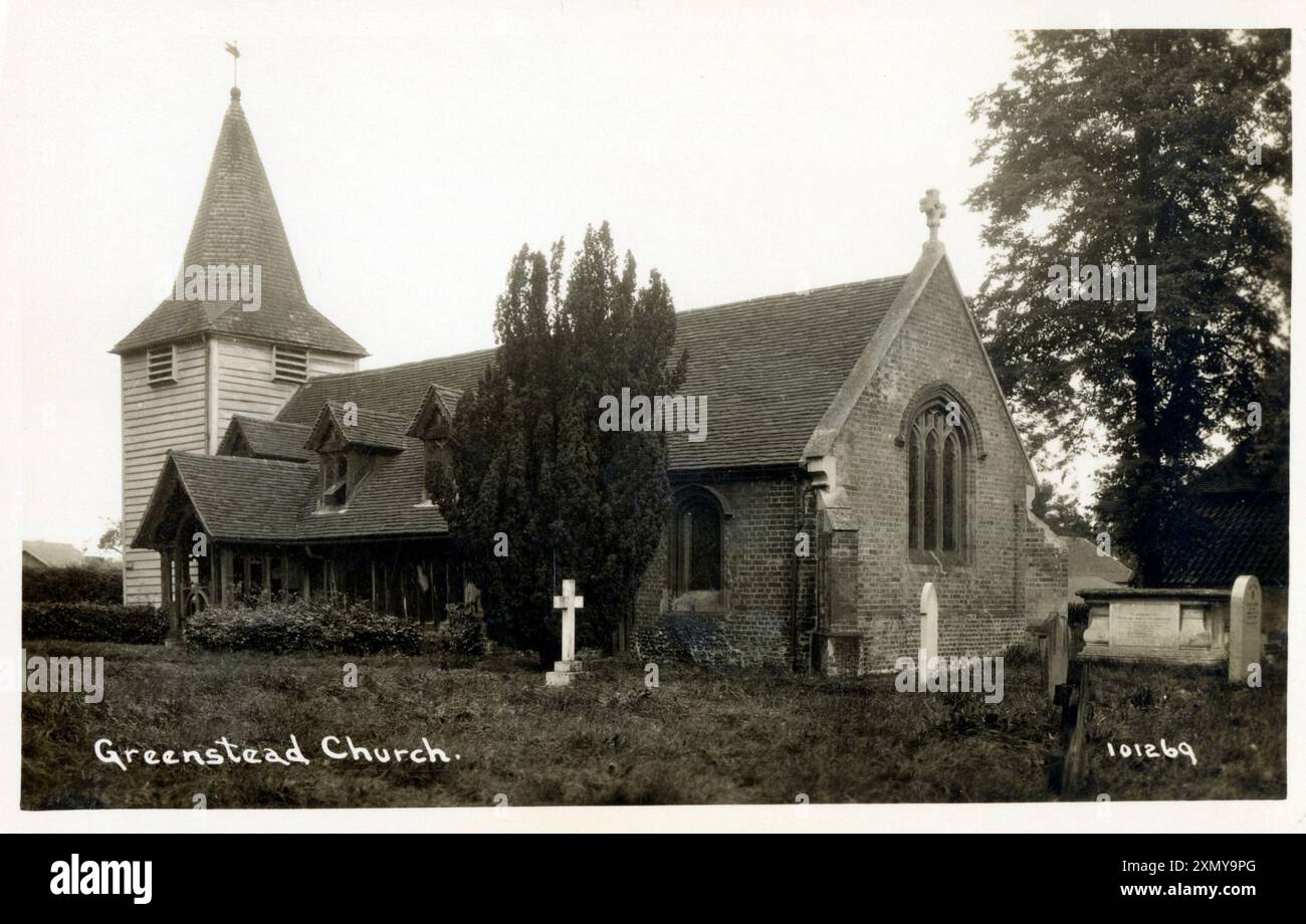 Greensted, Essex - St. Andrew's Church - Holzgebäude Stockfoto