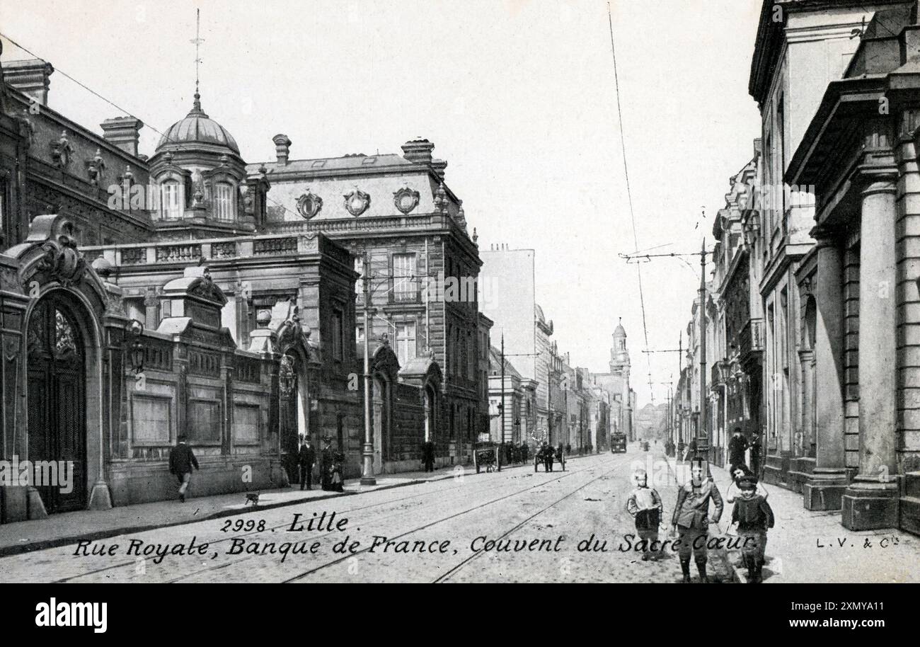 Rue Royale, Lille, Frankreich Stockfoto