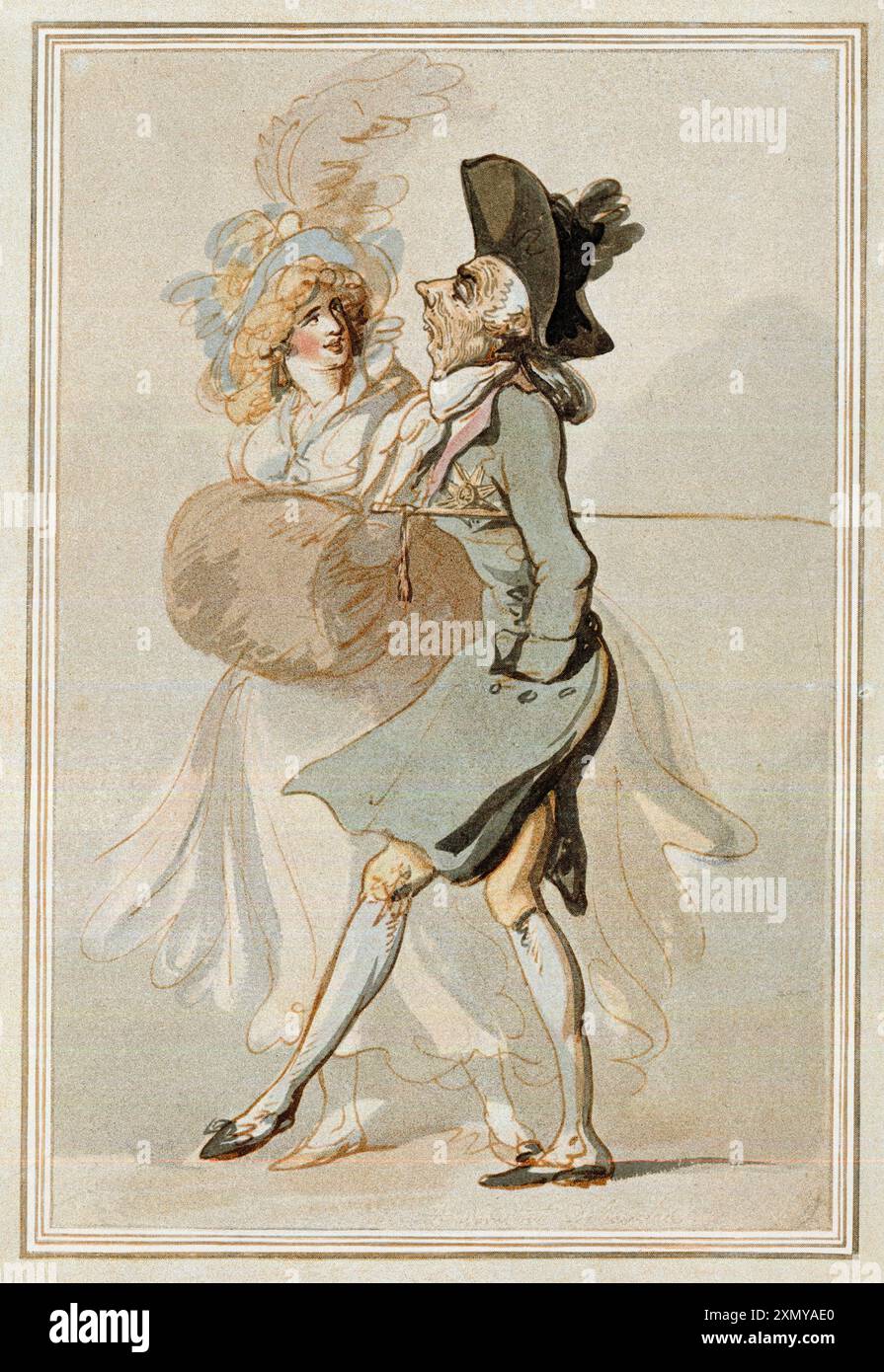 Old Q gezeichnet von Thomas Rowlandson Stockfoto