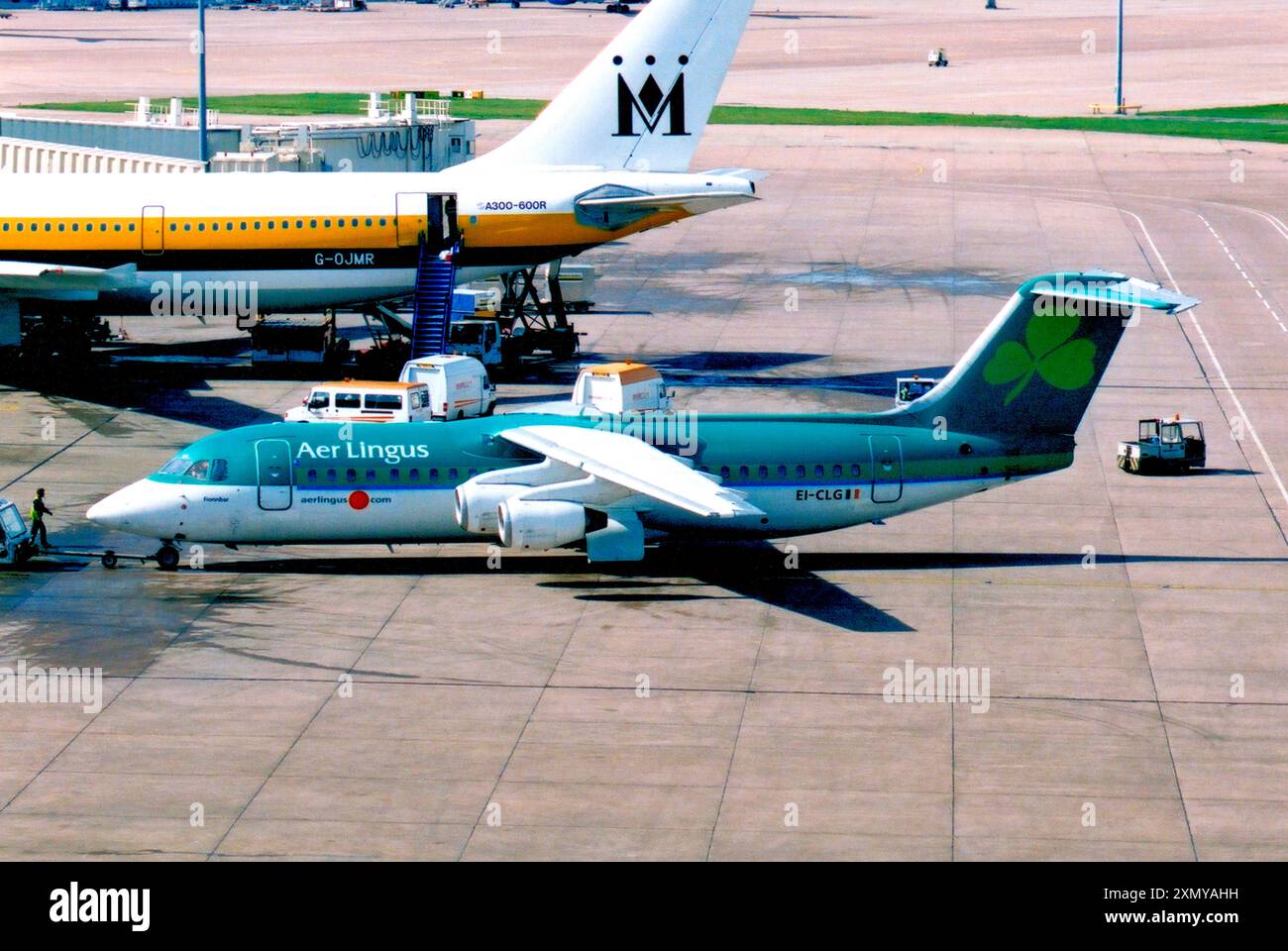 British Aerospace 146-300 EI-CLG „Fionnbar“ Stockfoto