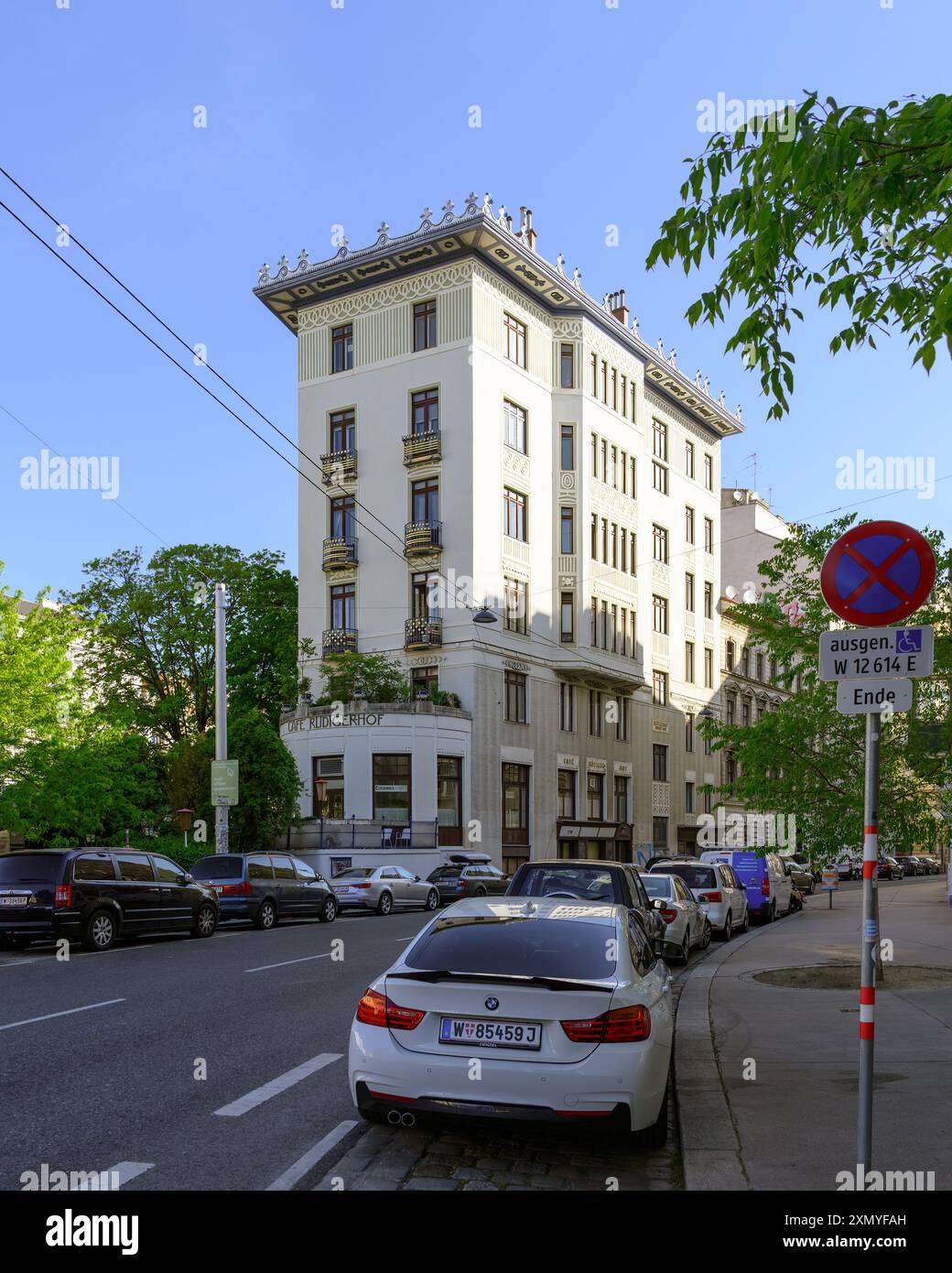 Wien, Österreich - Jugendstilcafé Rüdigerhof von Oscar Marmorek Stockfoto