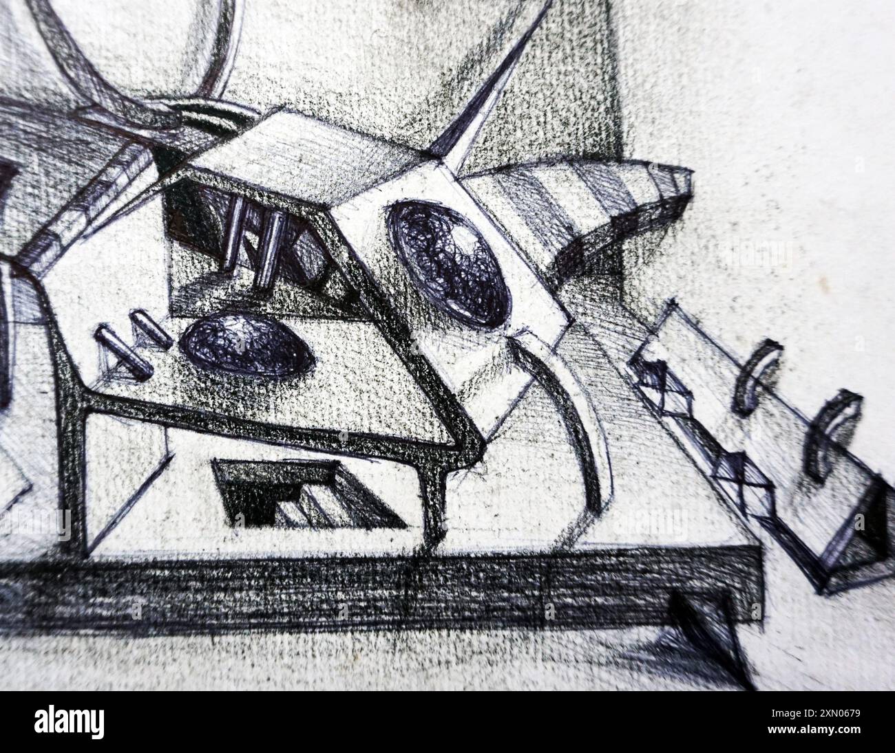 Abstrakte geometrische Formen von Licht und Schatten zeichnen Stockfoto