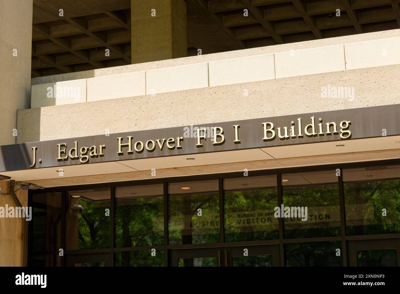J. Edgar Hoover FBI-Gebäude in Washington DC, USA. Bürogebäude des Bundesforschungsamtes. Stockfoto