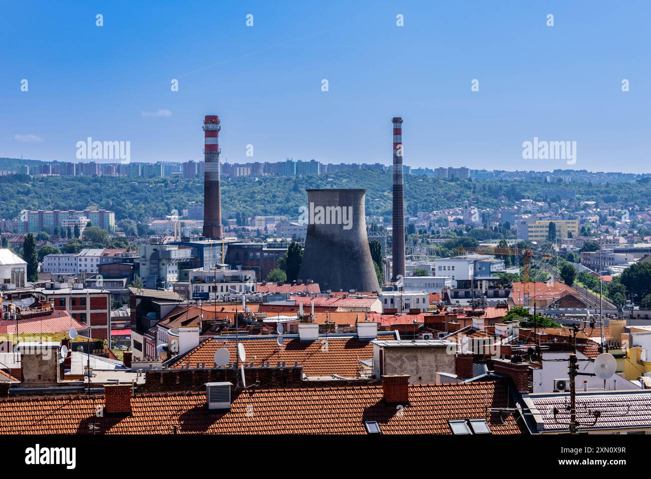 Brünn, Tschechische Republik. Juni 2024. Kraftwerk in Brünn Stockfoto