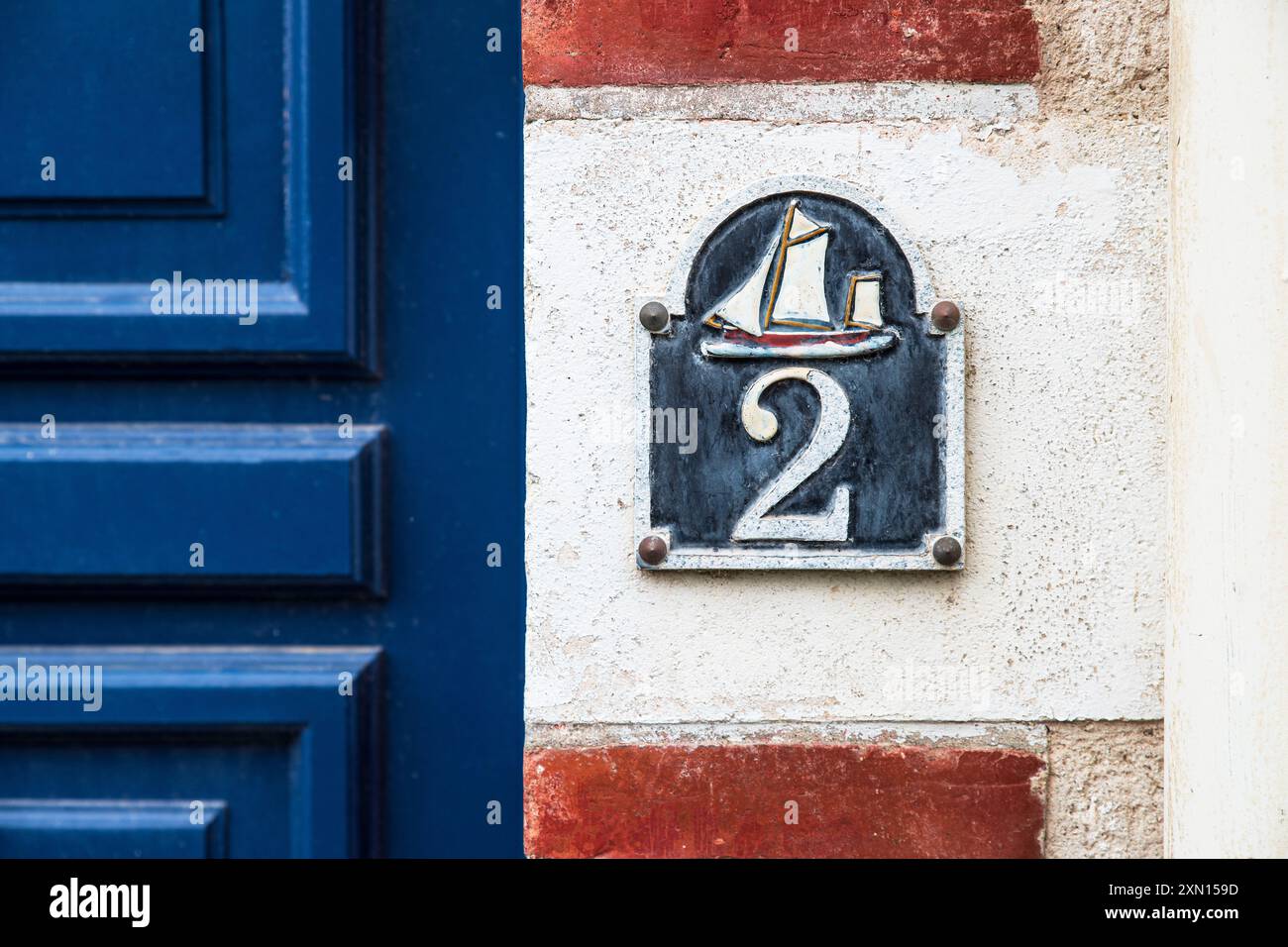 Illustrierte Hausnummerierung in Frankreich Stockfoto