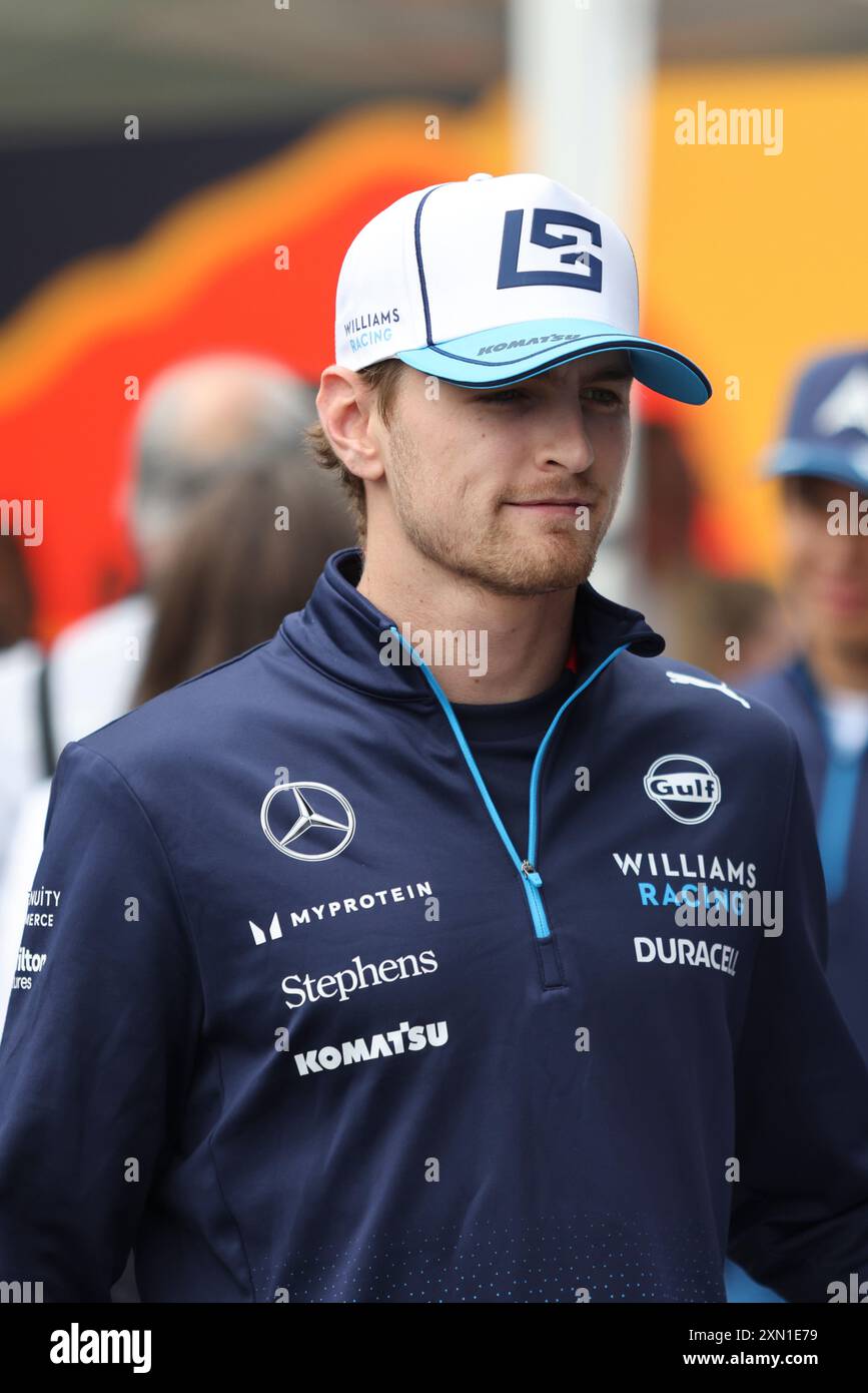 Mogyorod, Ungarn. Juli 2024. Formel 1 großer Preis von Ungarn in Hungaroring, Ungarn. Im Bild: Logan Sargeant (USA) von Williams Racing © Piotr Zajac/Alamy Live News Stockfoto