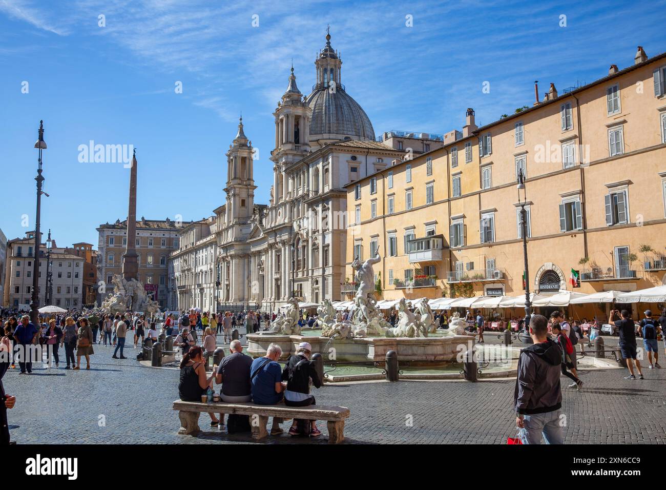 Piazza Navona für öffentliche Plätze im Stadtzentrum von Rom, Italien, Europa Stockfoto
