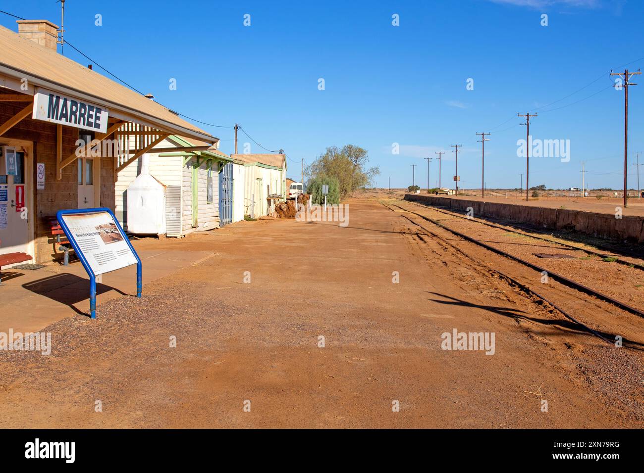 Der alte Bahnhof in Marree Stockfoto