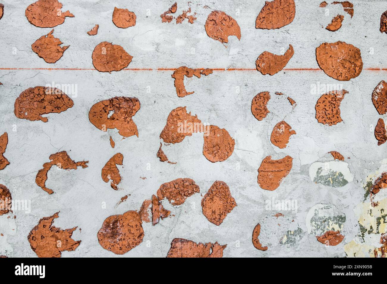 Texturhintergrund Einer Alten Betonmauer Mit Abgehängten Fliesen Stockfoto