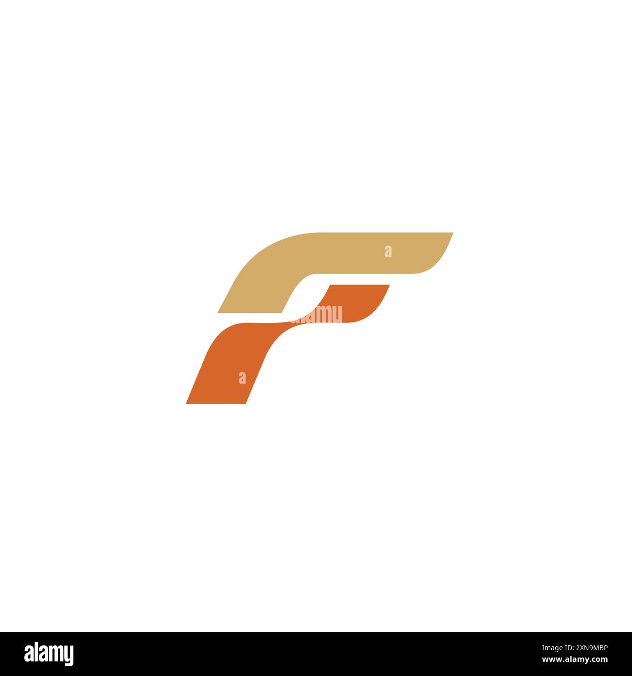 FP-Logo-Design. Icon-Design mit Buchstabe F Stock Vektor