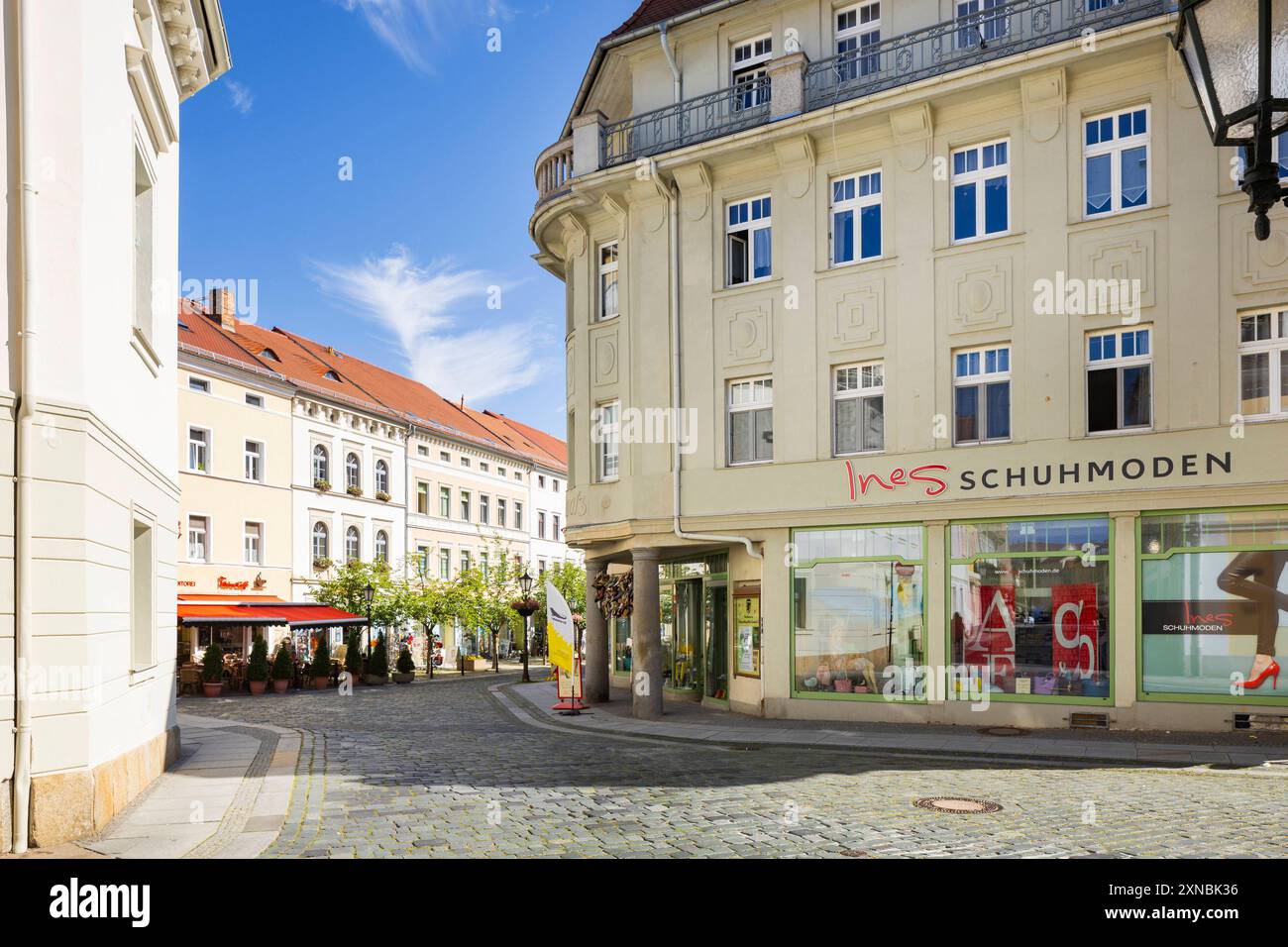 Löbau Löbau ist eine große Kreisstadt im Landkreis Görlitz in der sächsischen Oberlausitz. Altstadt Nicolaistrasse Löbau Sachsen Deutschland *** Löbau Löbau Löbau ist eine große Kreisstadt im Landkreis Görlitz in der sächsischen Oberlausitz Altstadt Nicolaistrasse Löbau Sachsen Deutschland Stockfoto